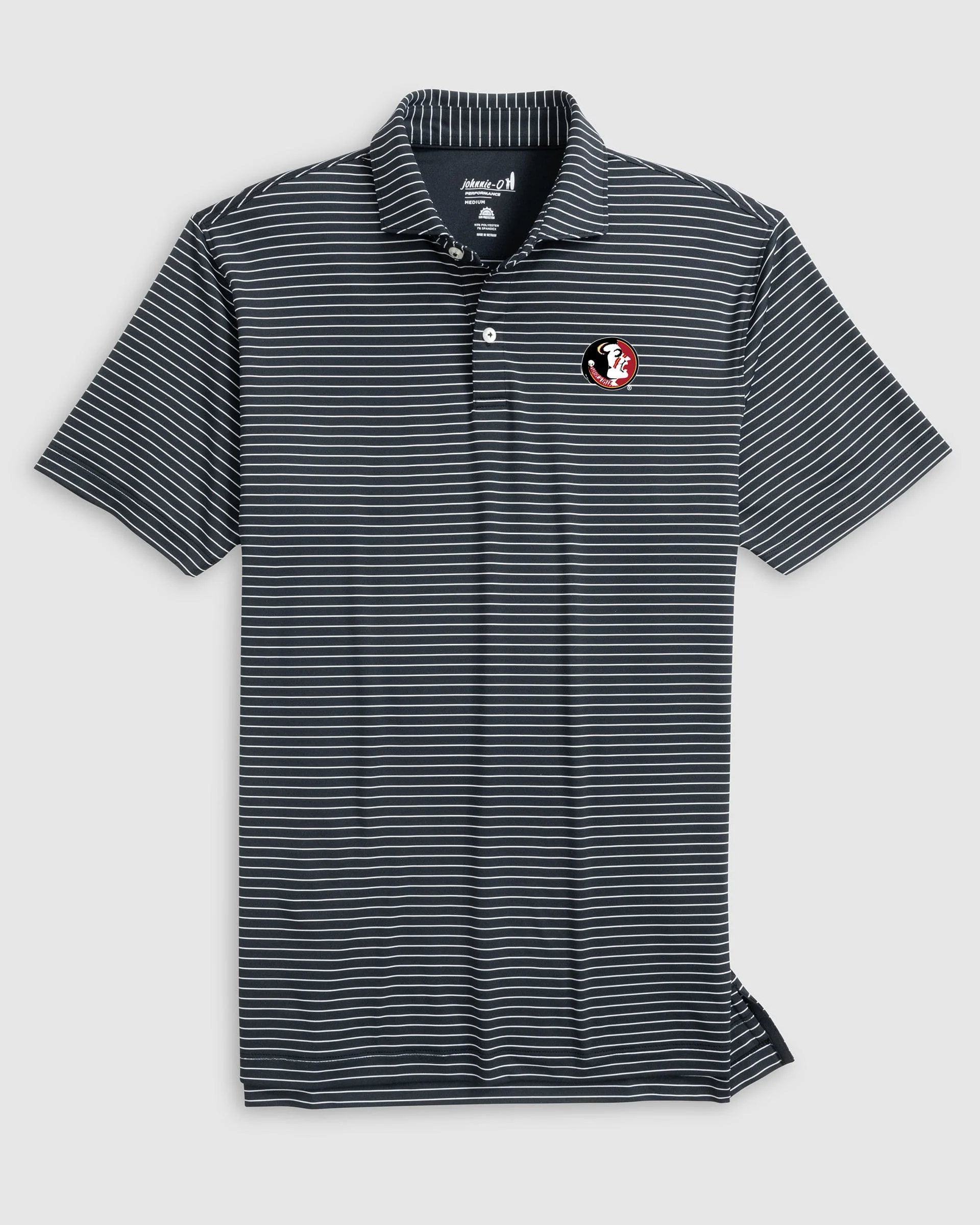 Florida State Beau Striped Performance Jersey Polo - Vault Logo