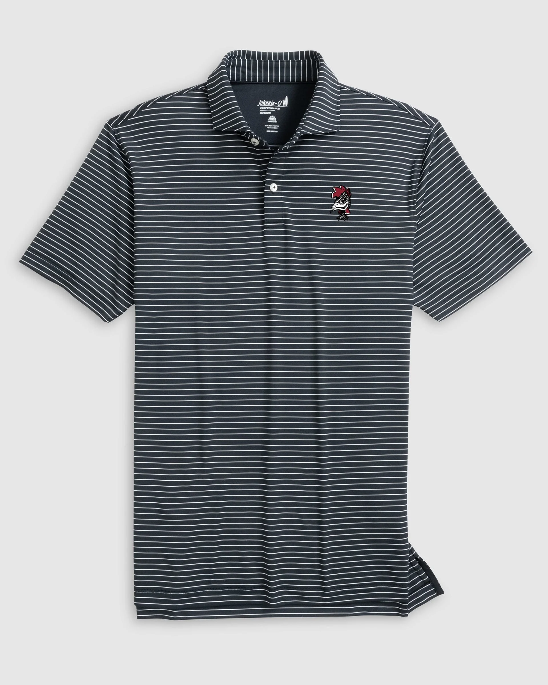 South Carolina Beau Striped Performance Jersey Polo - Vault Logo