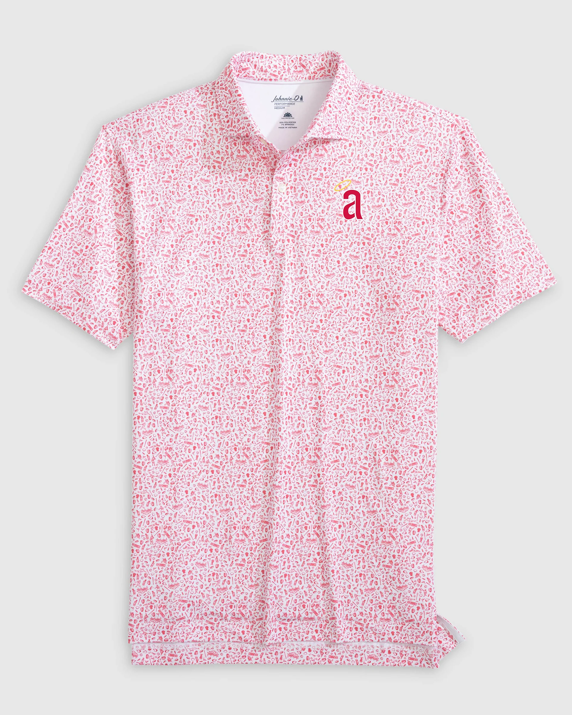 Los Angeles Angels Rally Cap Performance Polo - Cooperstown Logo - Image 2