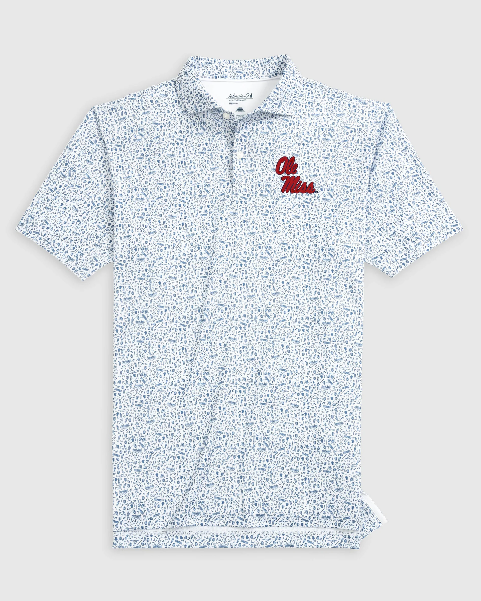 Ole Miss Rally Cap Performance Polo - Stacked Logo