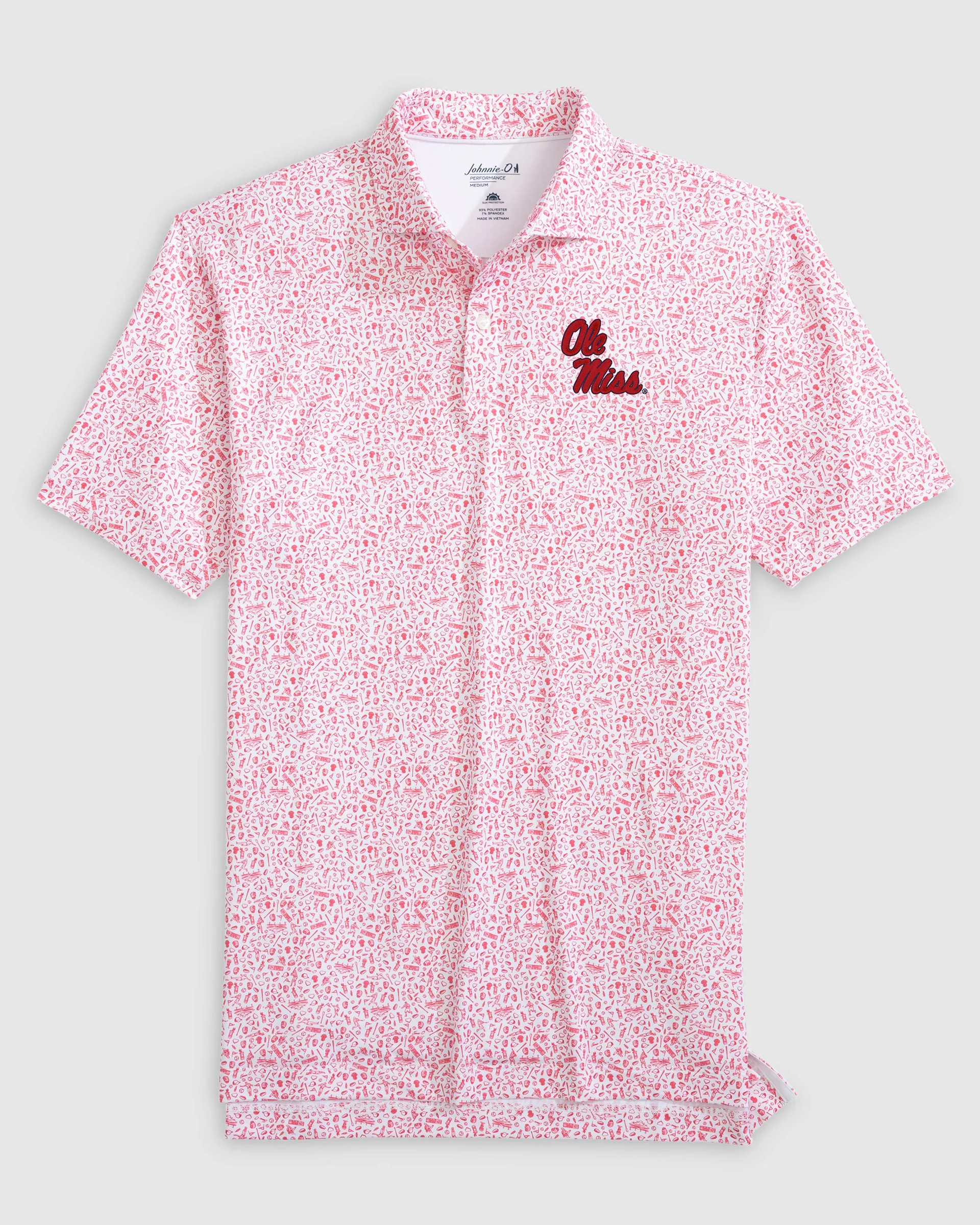 Ole Miss Rally Cap Performance Polo - Stacked Logo - Image 2