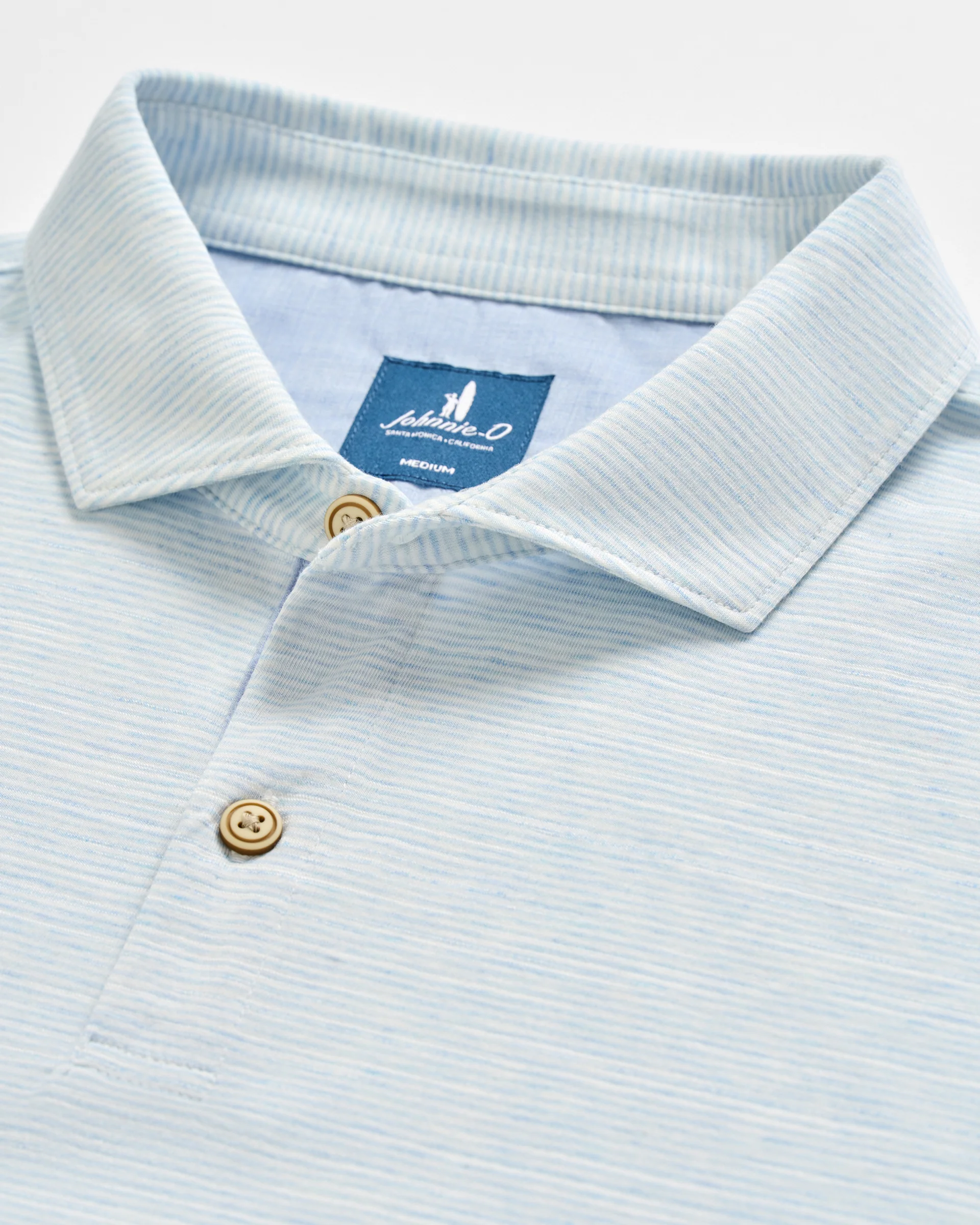 Slub Cotton Blend Polo - Thatcher Stripe - Image 5