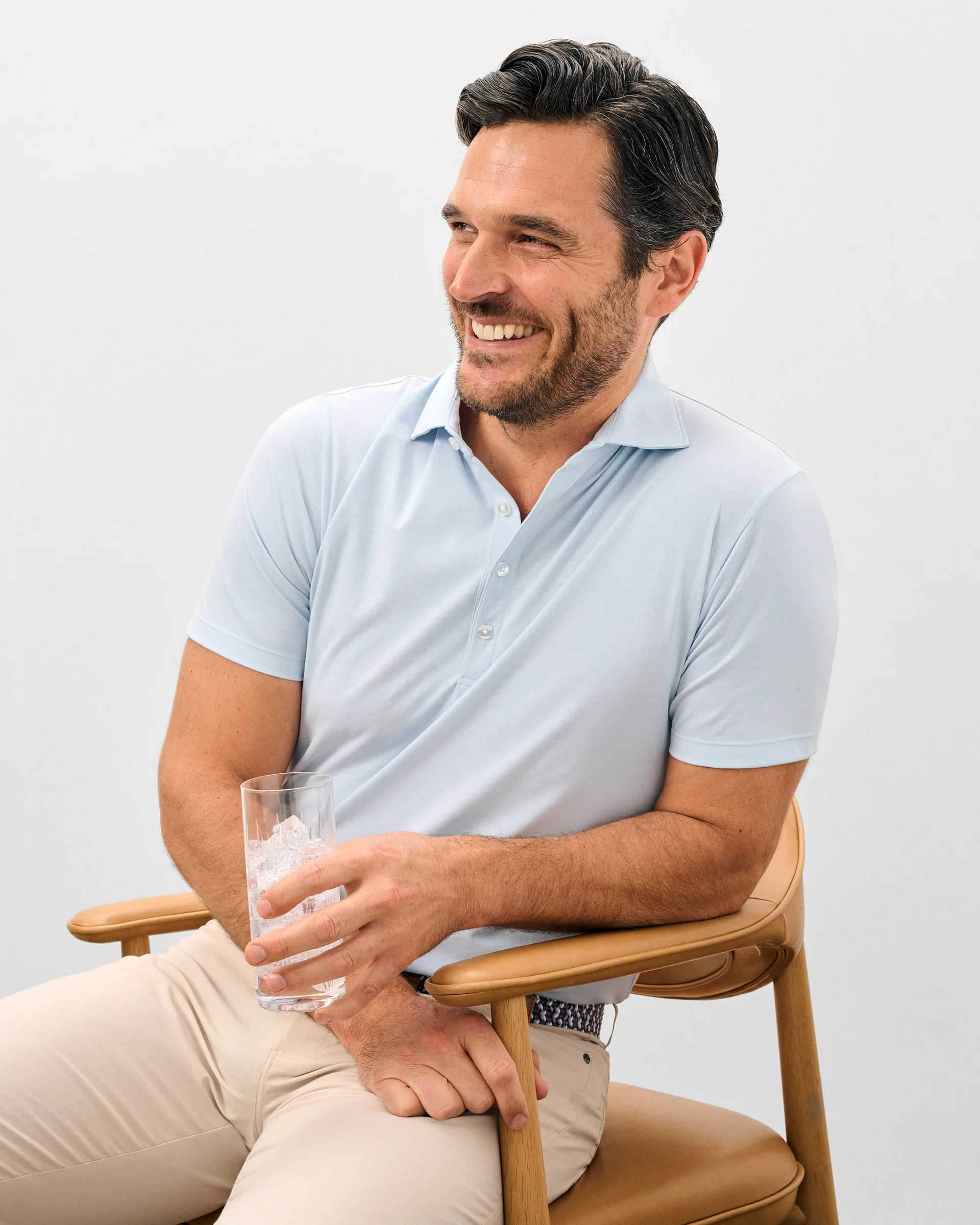 Fine Pique Knit 4-Button Polo - Elba Solid - Image 3