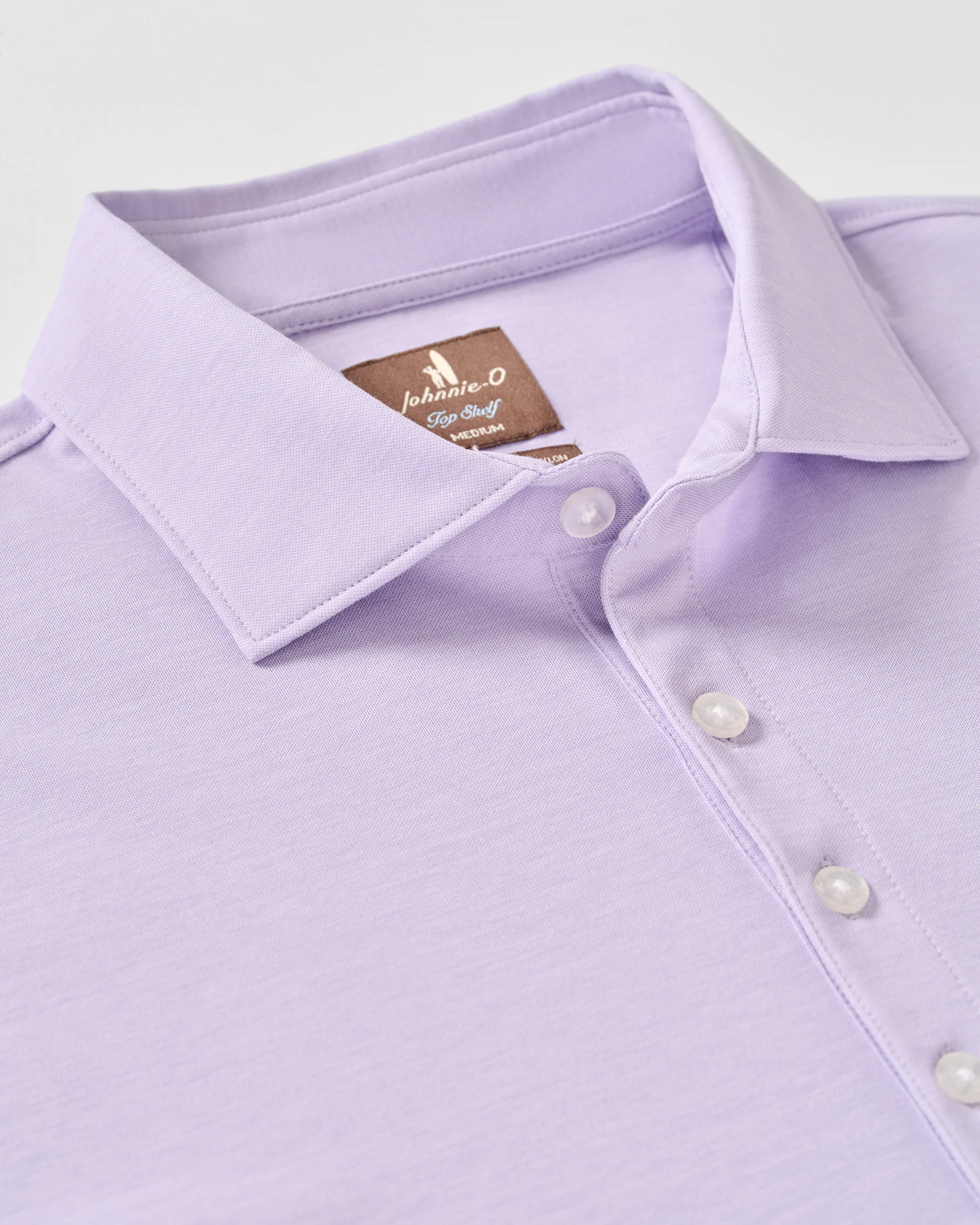 Fine Pique Knit 4-Button Polo - Elba Solid - Image 6