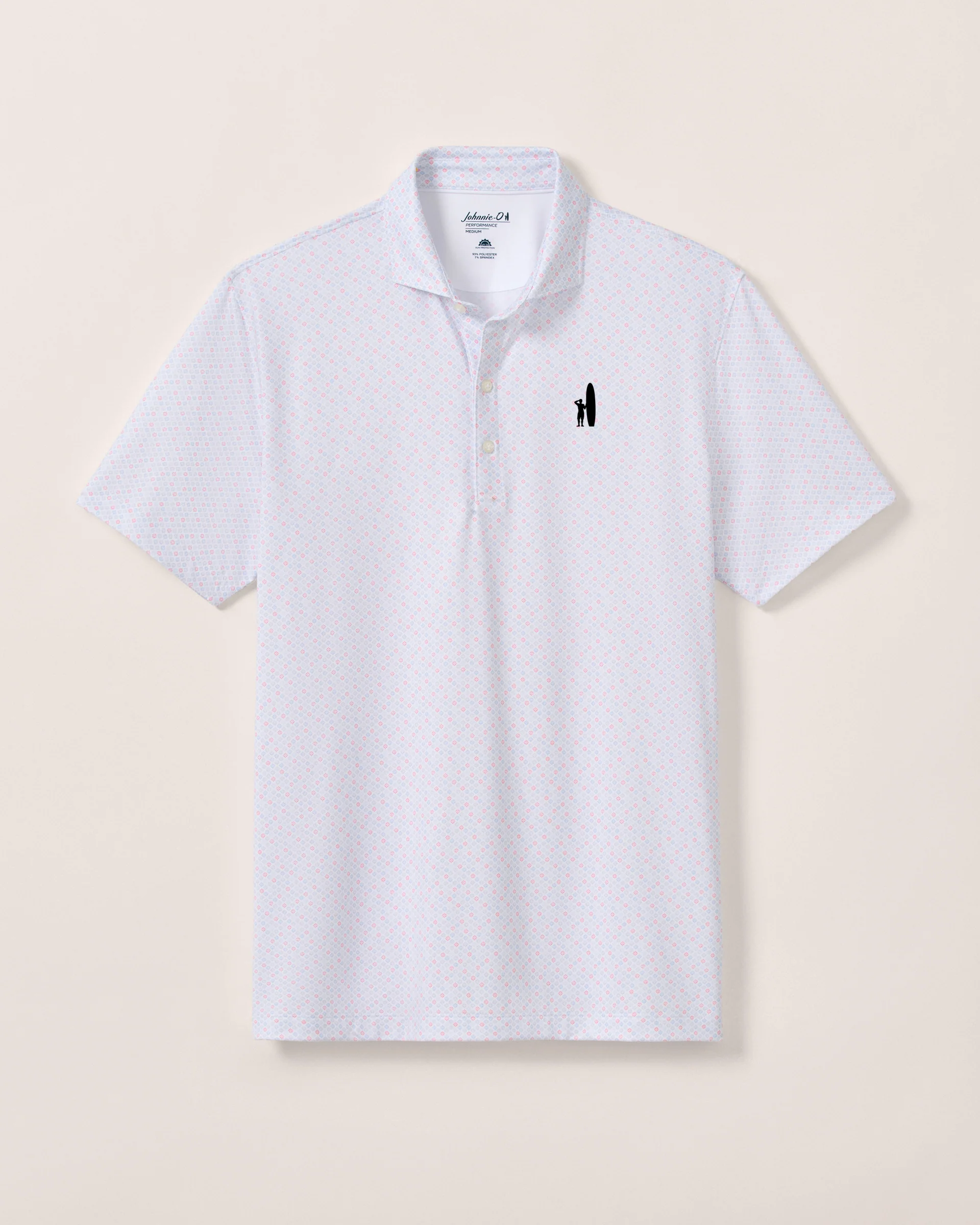 Custom Surfer Logo Performance Jersey Polo - Pip Floral