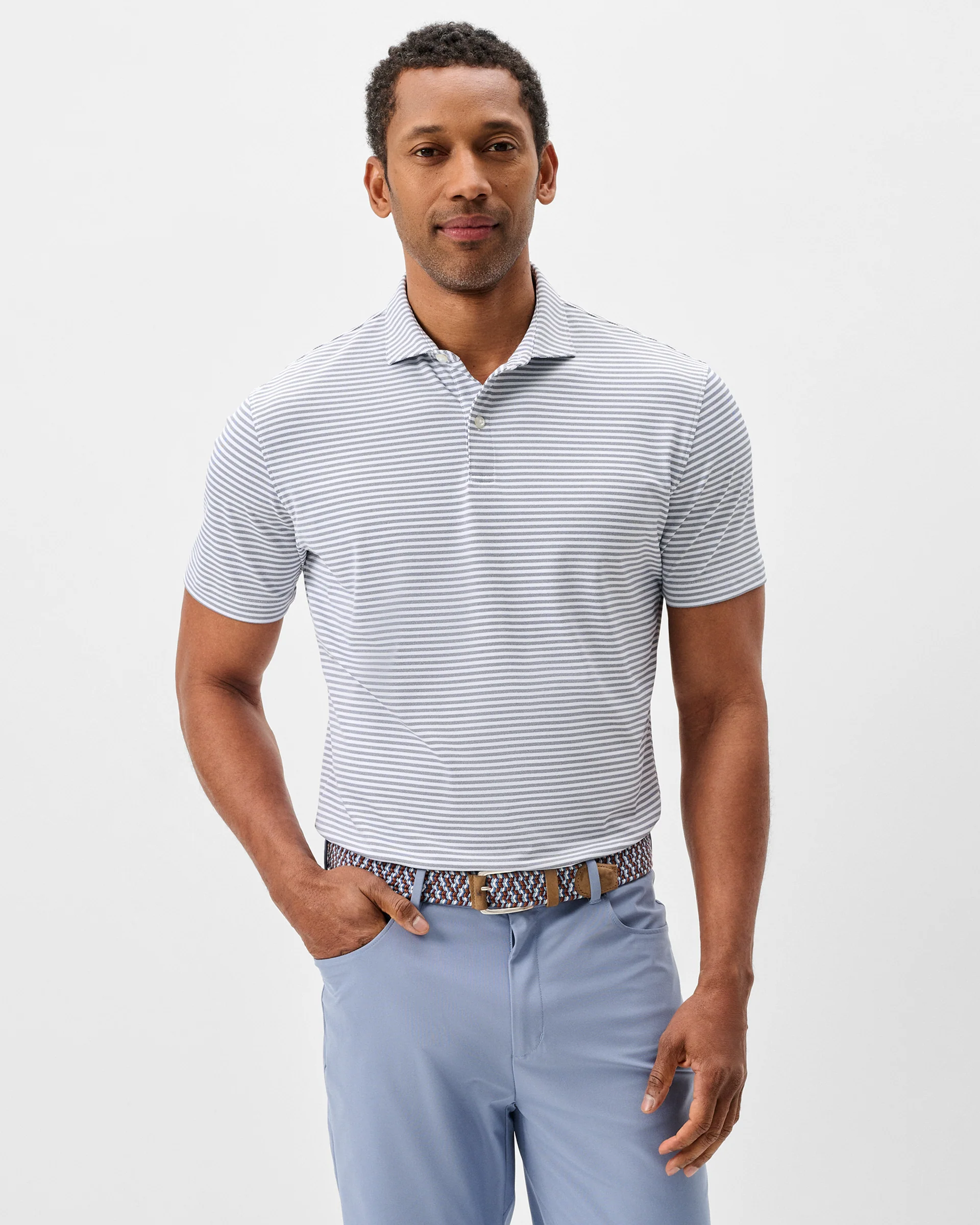Performance Mesh Polo - Cruz Stripe - Image 2