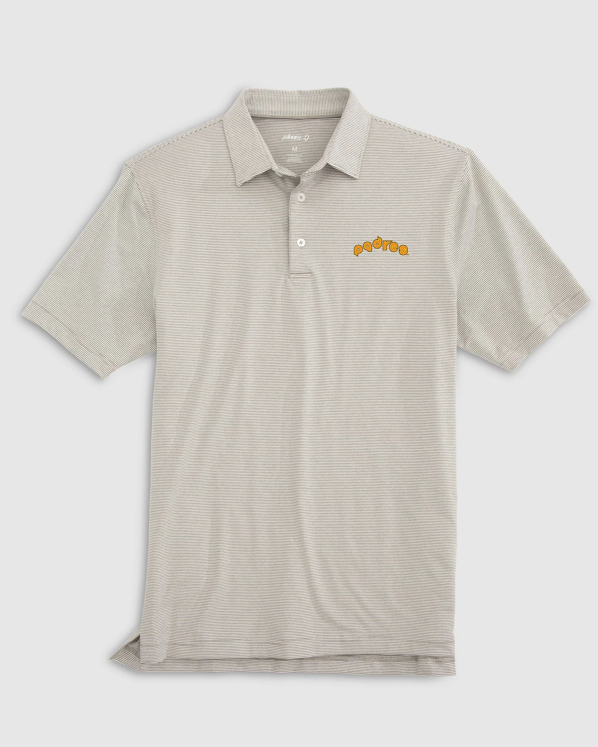 San Diego Padres Lyndon Striped Jersey Performance Polo - Cooperstown Logo