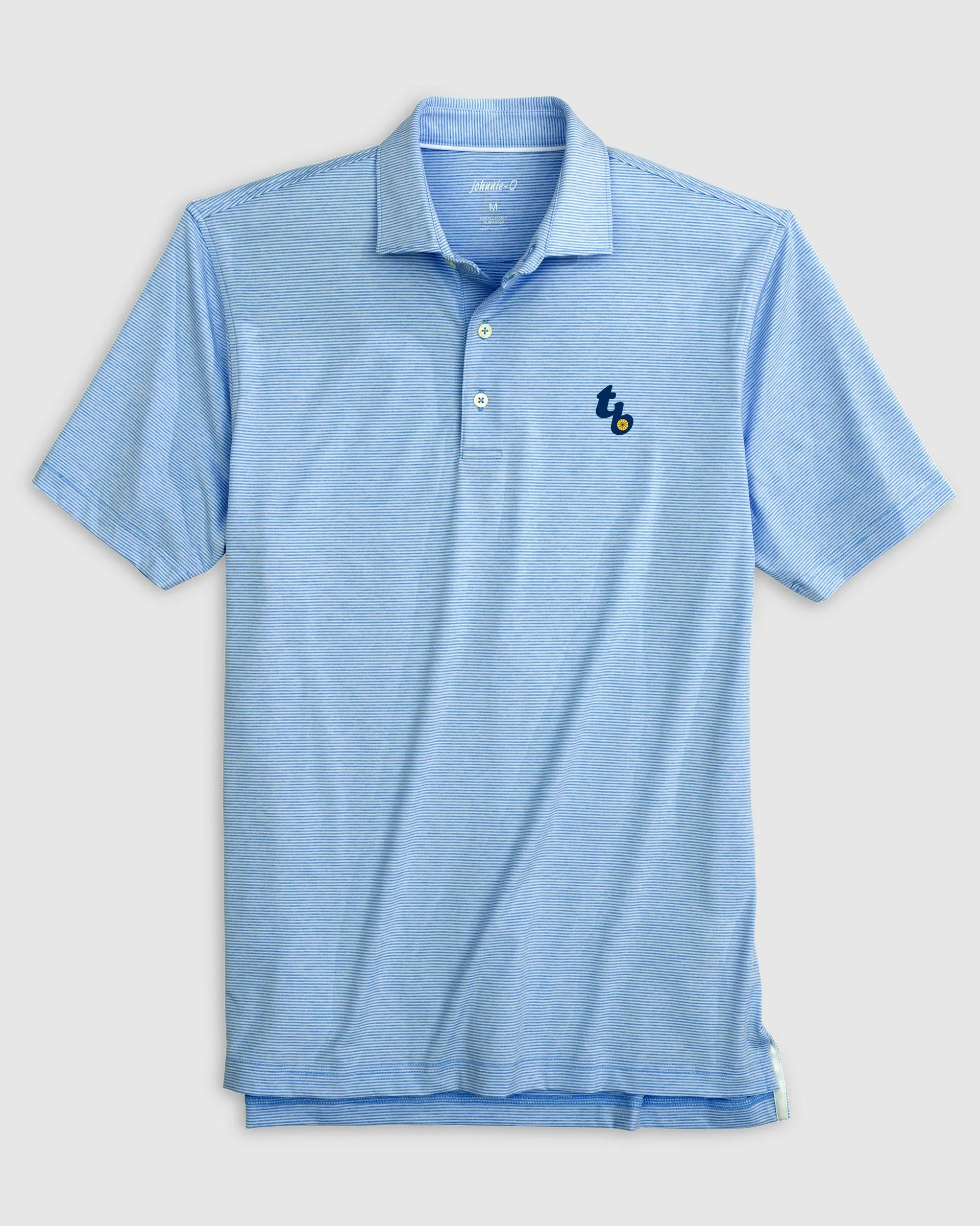 Tampa Bay Rays Lyndonn Striped Jersey Performance Polo - Cooperstown Logo - Image 3