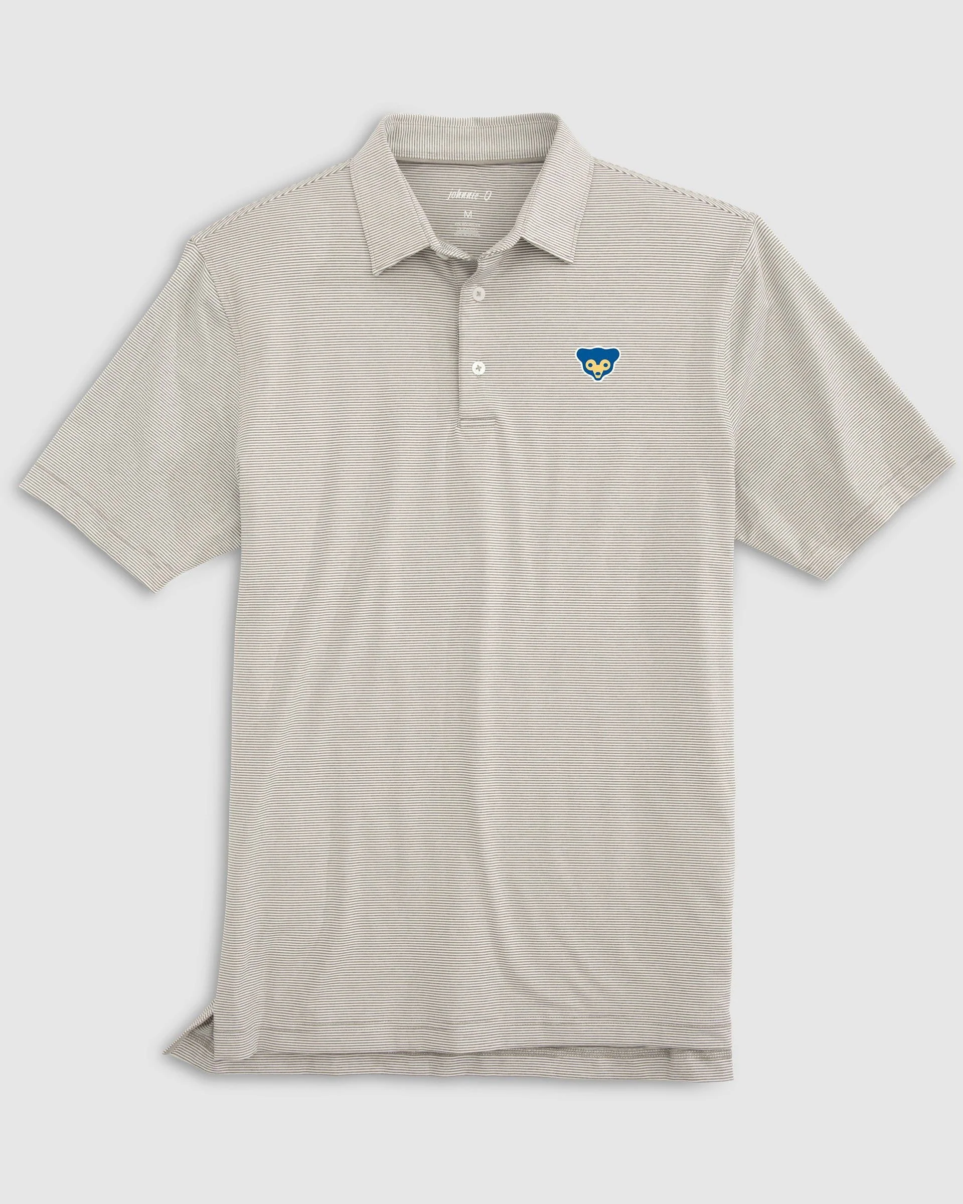 Chicago Cubs Lyndonn Striped Jersey Performance Polo - Cooperstown Logo - Image 3
