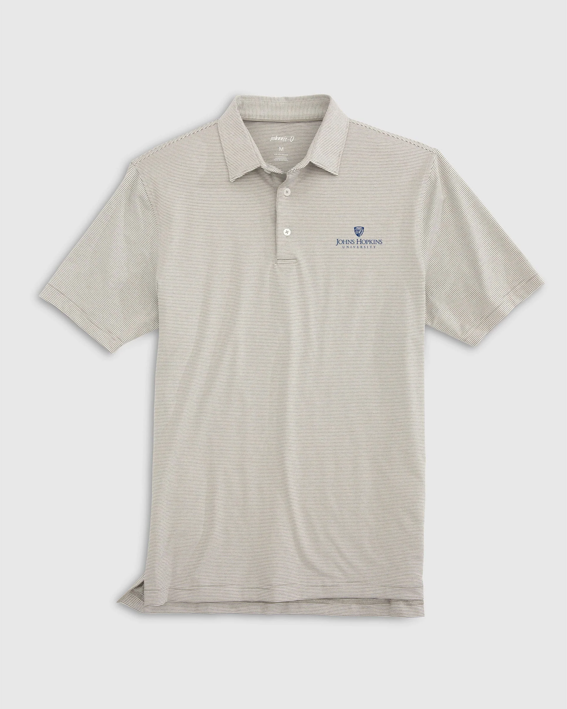 Johns Hopkins Lyndonn Striped Jersey Performance Polo