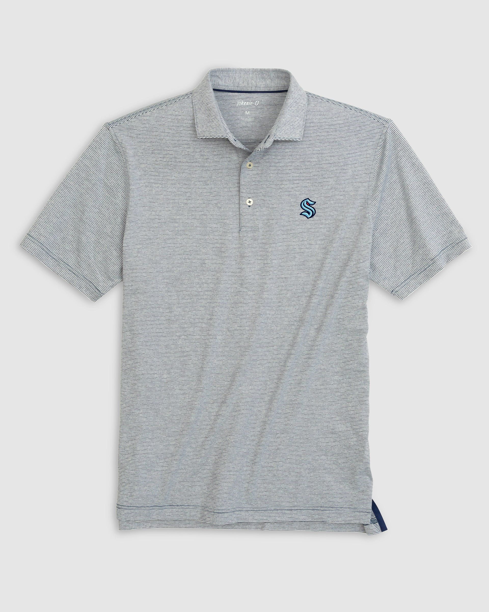Seattle Kraken Lyndonn Striped Jersey Performance Polo - Image 2