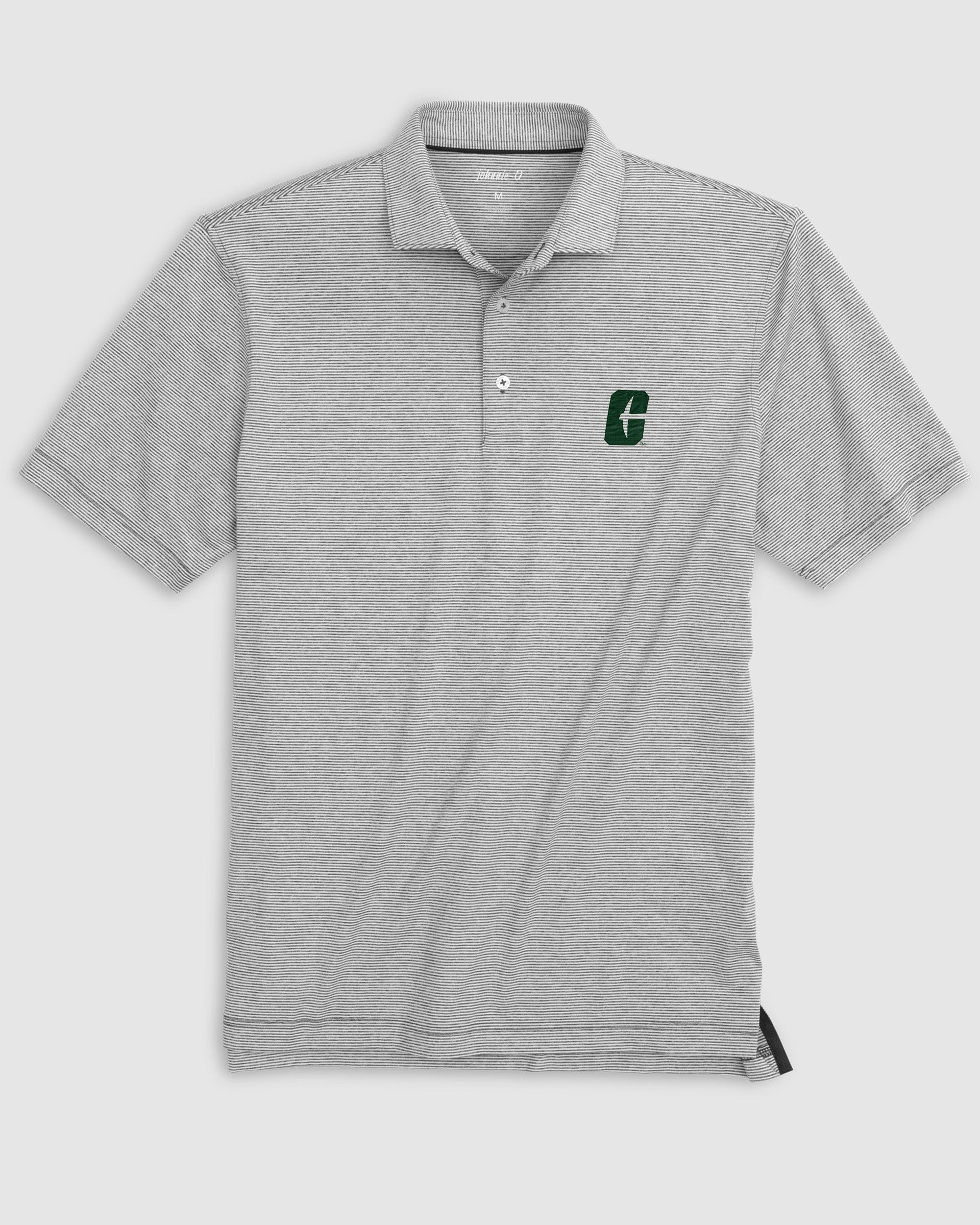 University of North Carolina Charlotte Lyndonn Striped Performance Jersey Polo