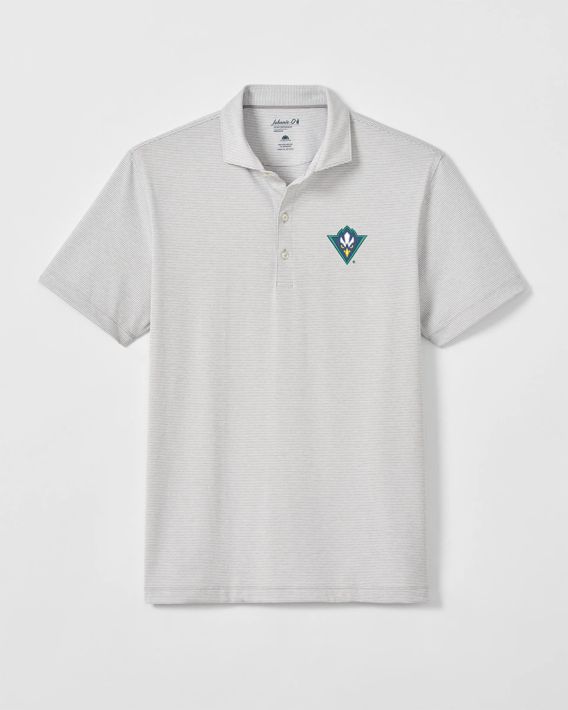 University of North Carolina Wilmington Lyndonn Performance Jersey Striped Polo - Image 2
