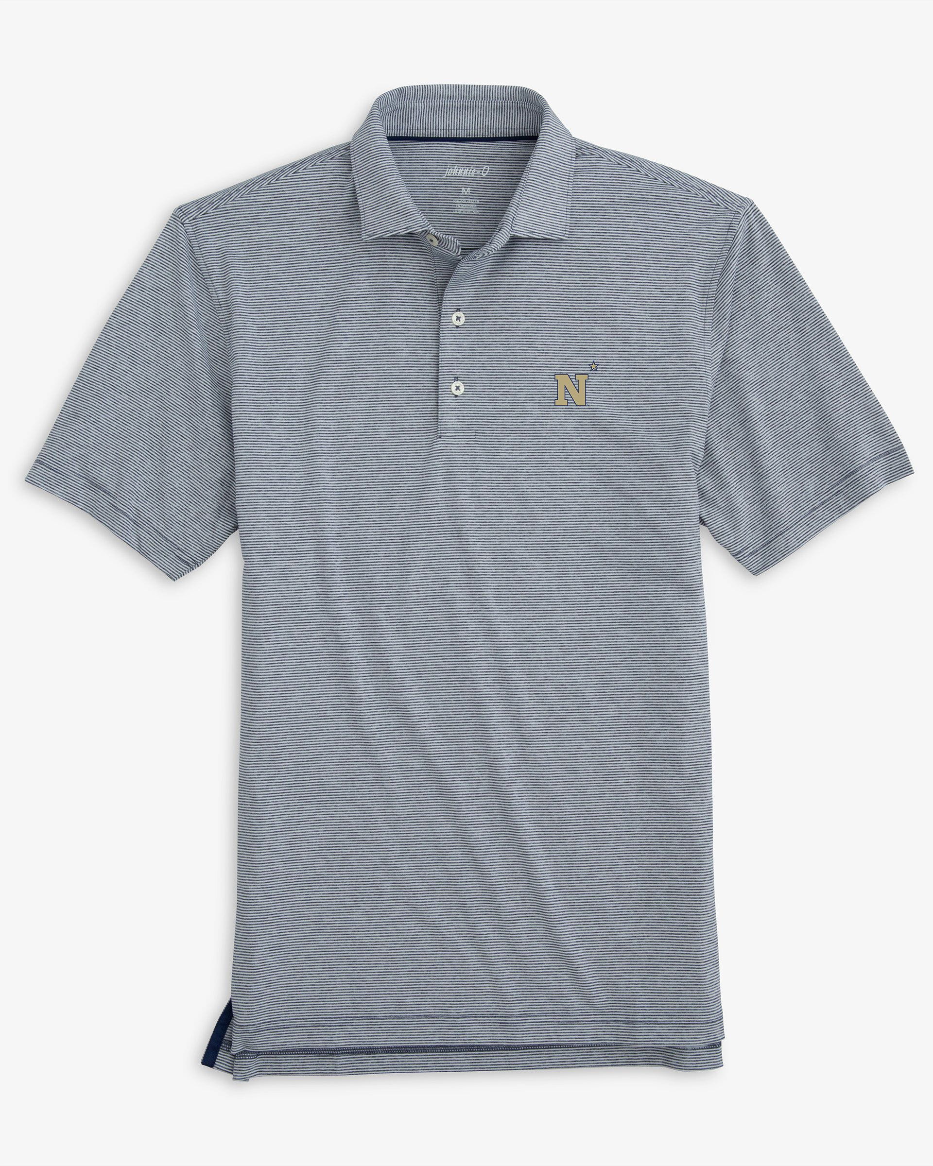 U.S. Naval Academy Lyndonn Striped Jersey Performance Polo - Image 2