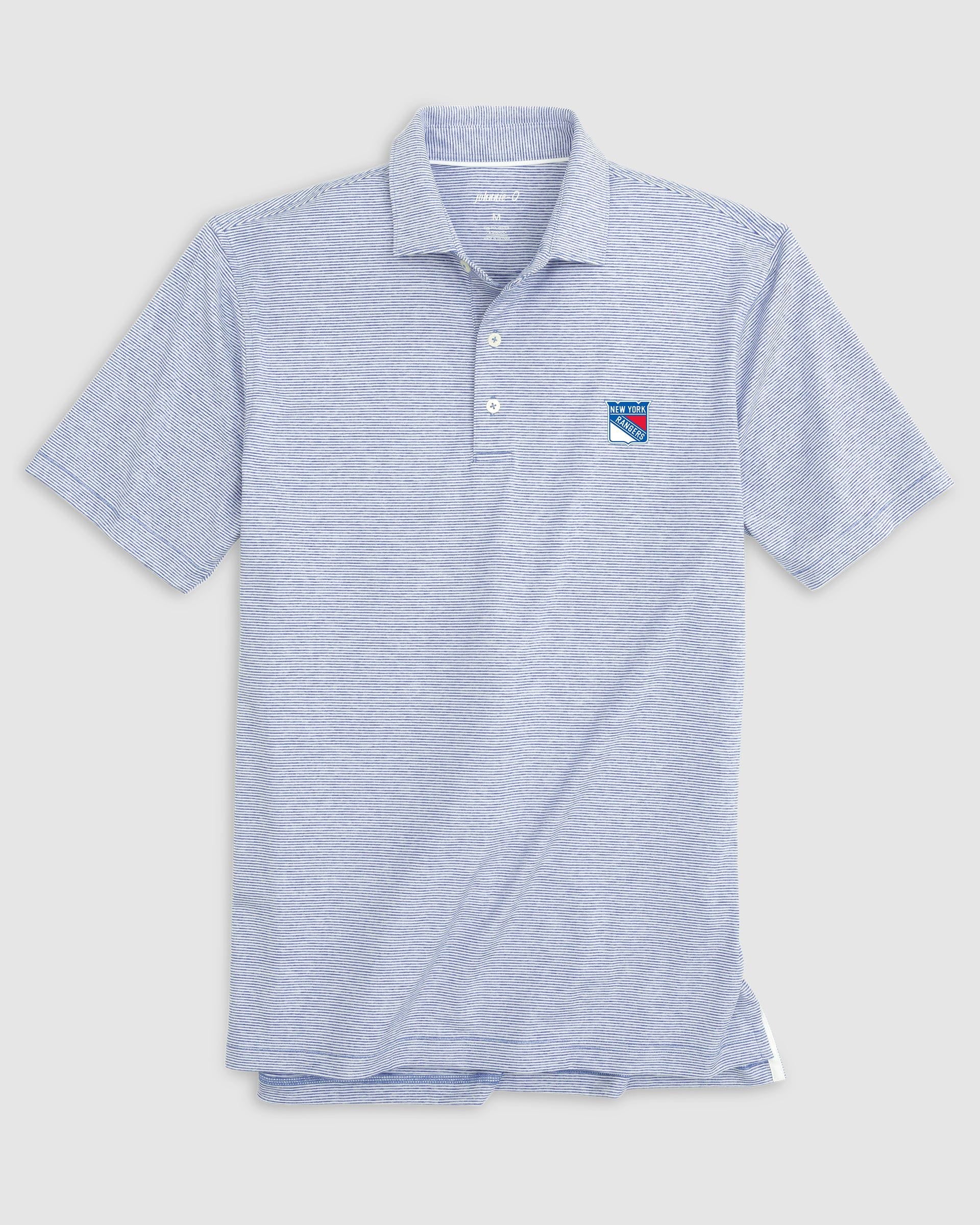 New York Rangers Lyndonn Striped Jersey Performance Polo - Image 4