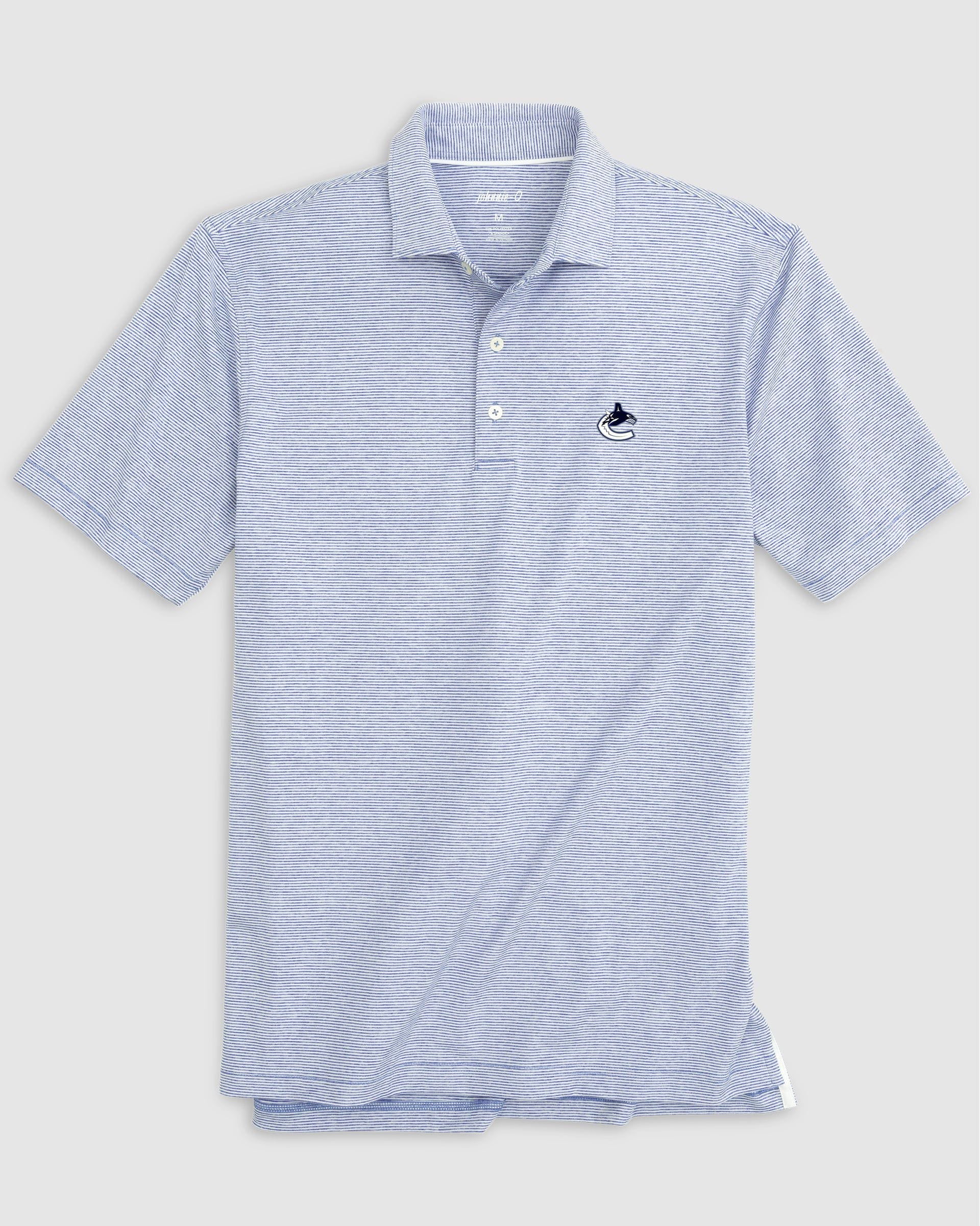 Vancouver Canucks Lyndonn Striped Jersey Performance Polo - Image 3
