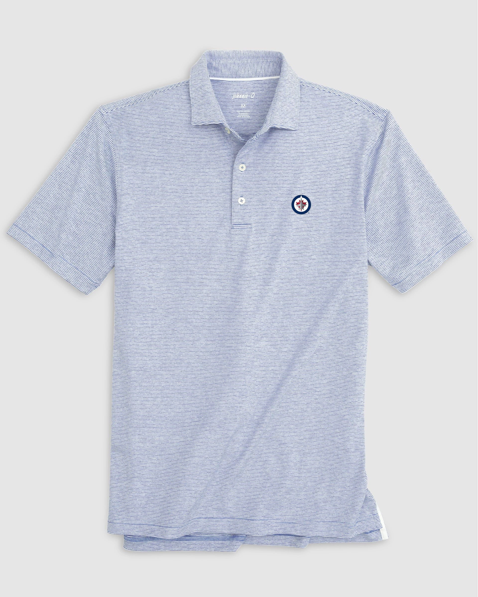 Winnipeg Jets Lyndonn Striped Jersey Performance Polo - Image 3