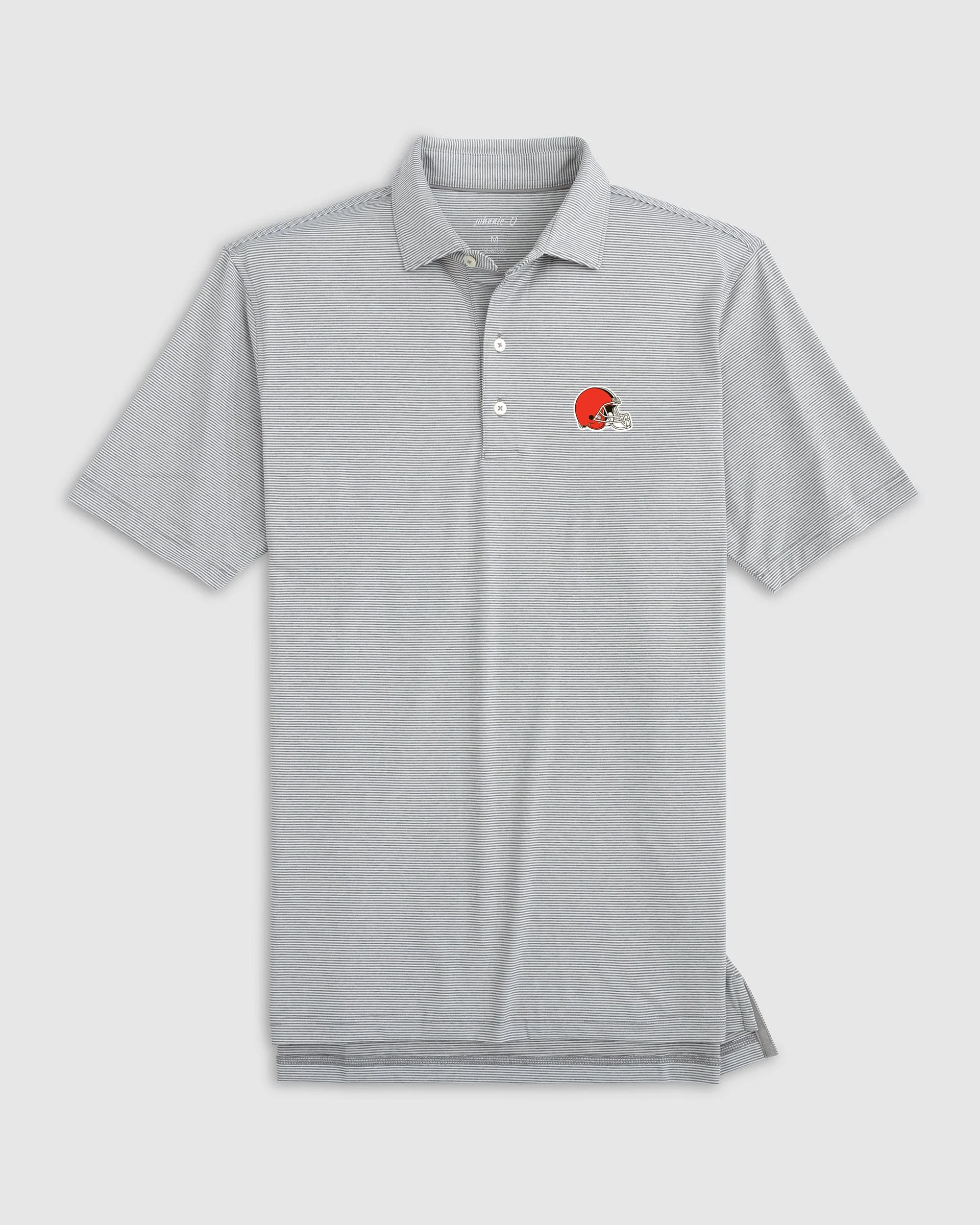 Cleveland Browns Lyndonn Striped Performance Jersey Polo