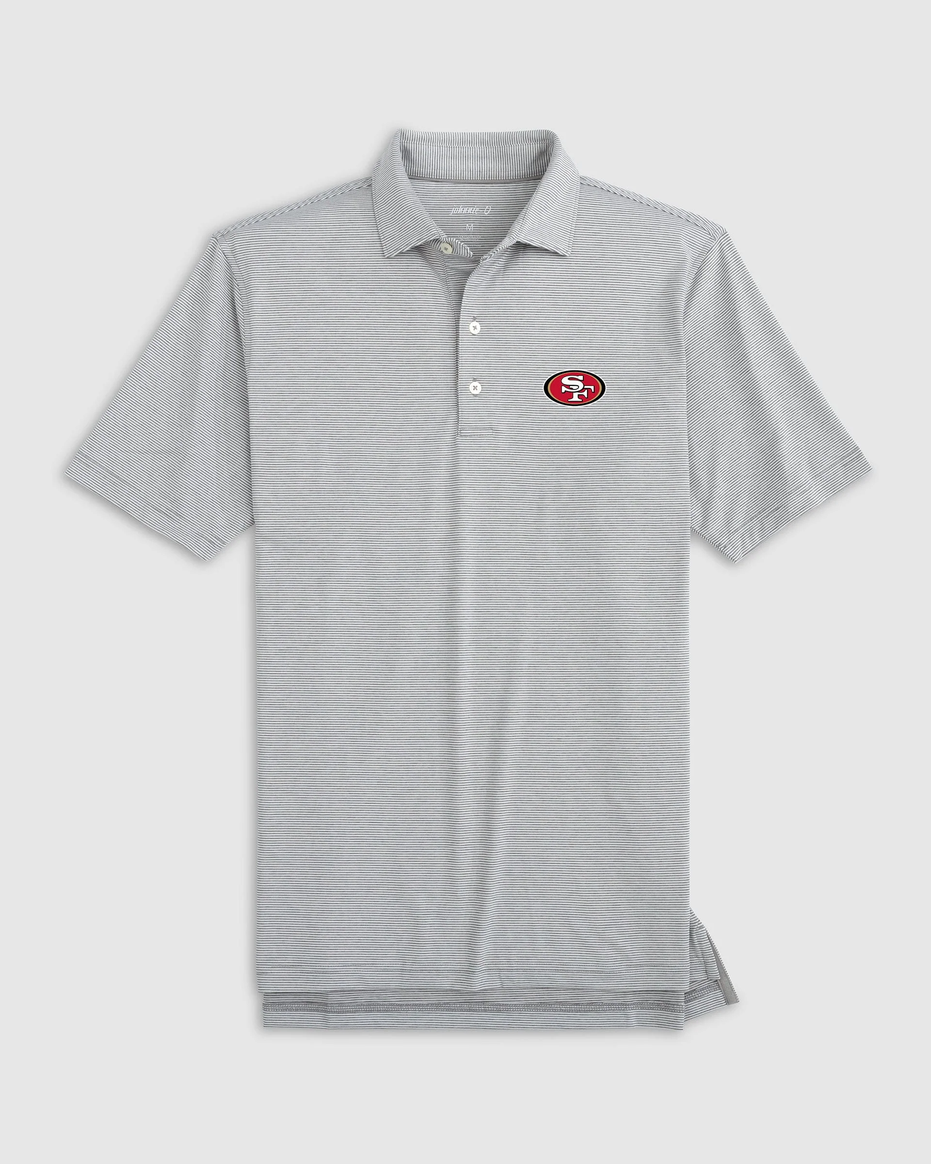 San Francisco 49ers Lyndonn Striped Performance Jersey Polo - Image 3