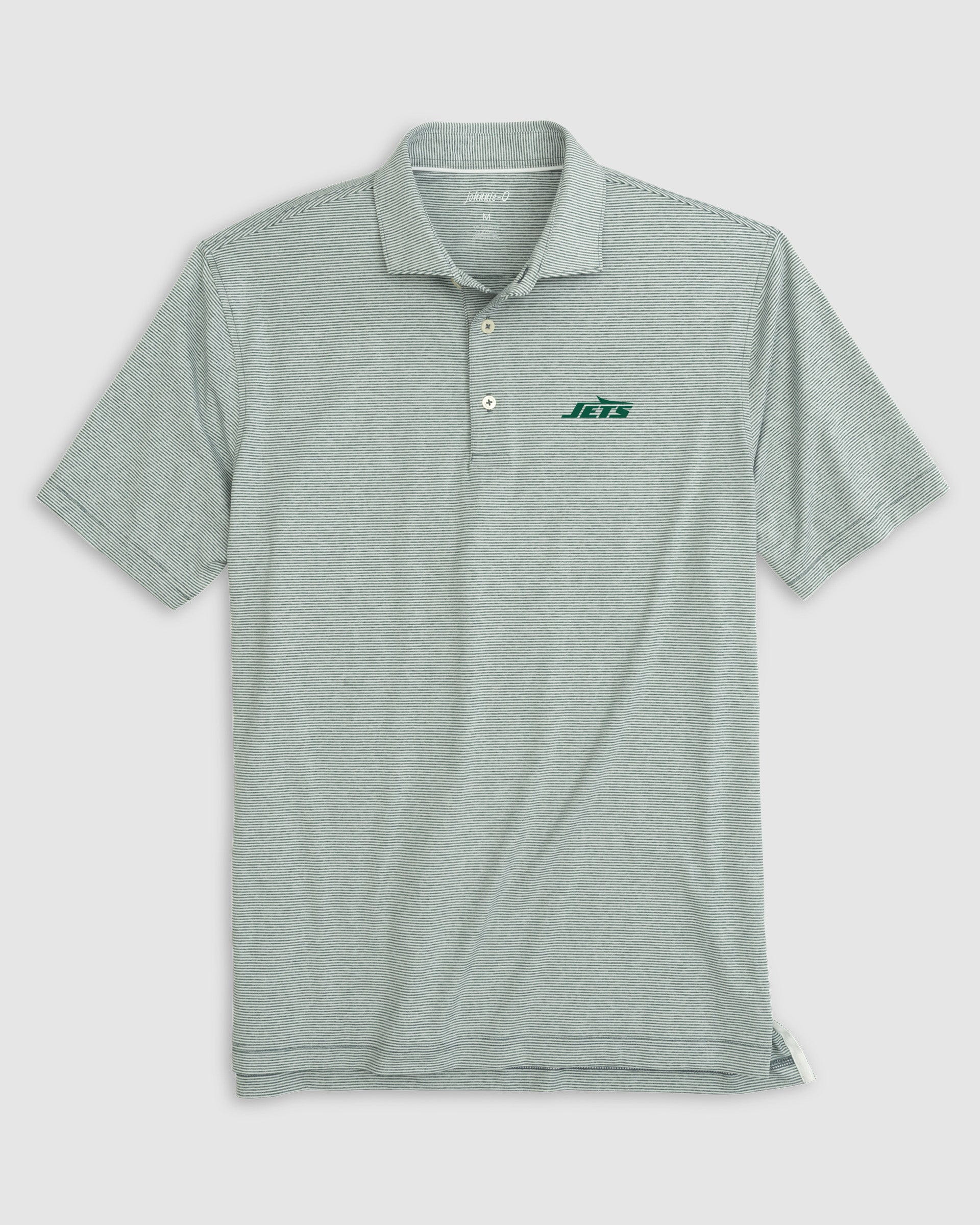 New York Jets Lyndonn Striped Performance Jersey Polo - Image 3