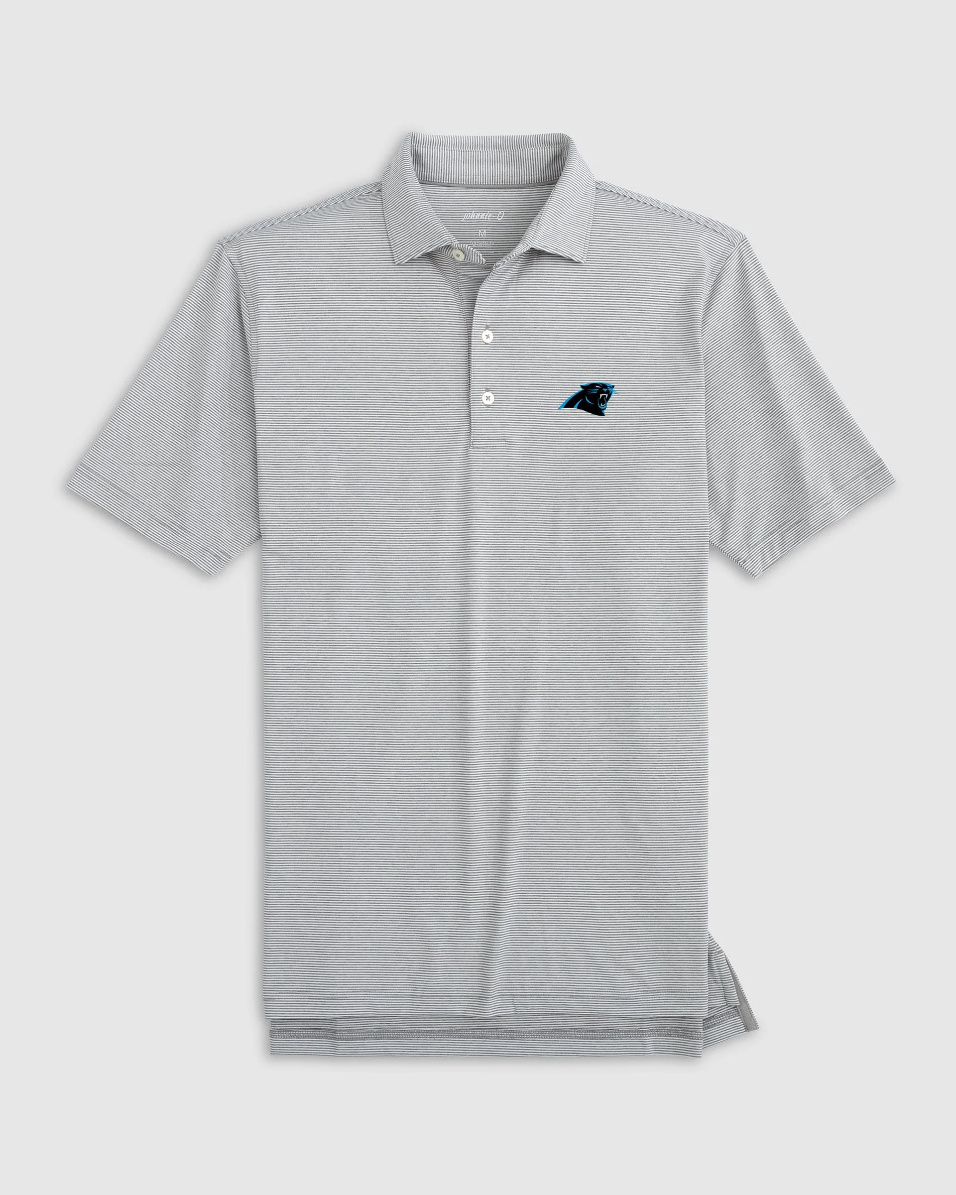 Carolina Panthers Lyndonn Striped Performance Jersey Polo - Image 3