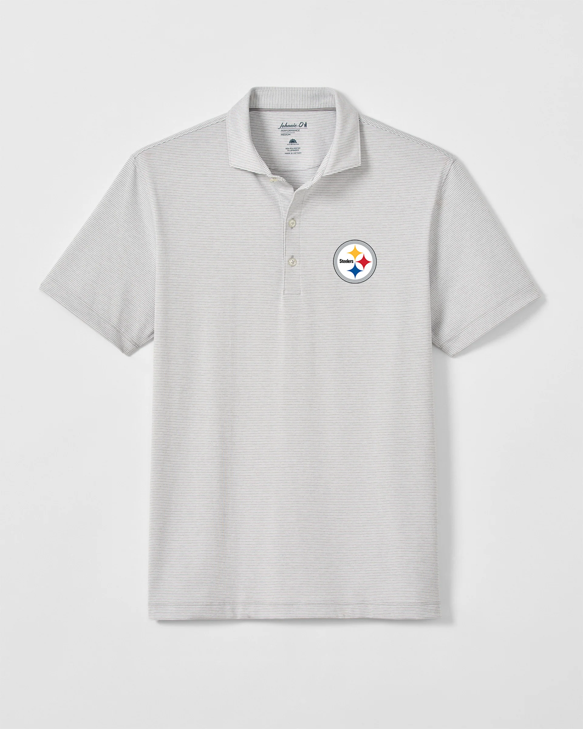 Pittsburgh Steelers Lyndonn Striped Performance Jersey Polo - Image 2