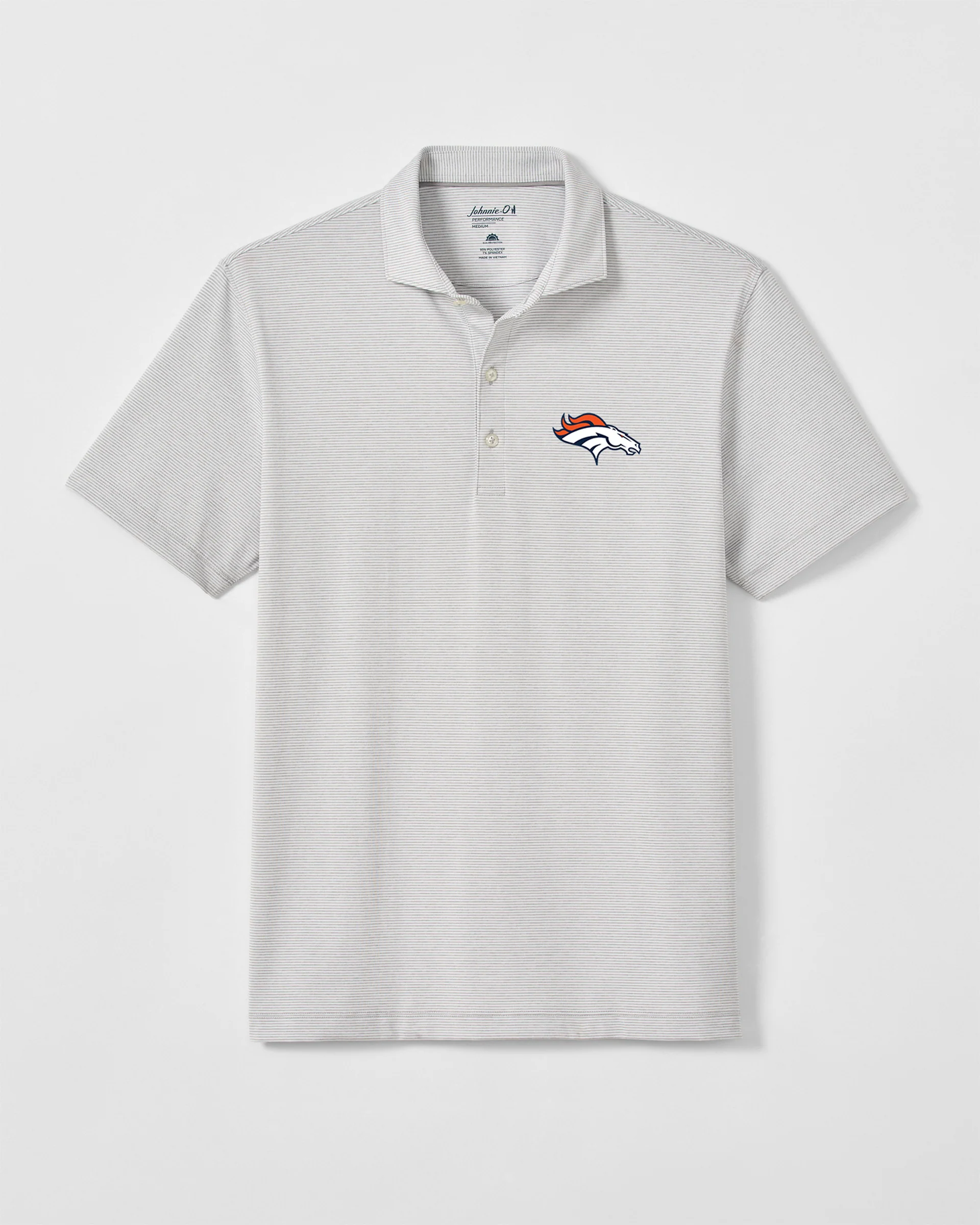 Denver Broncos Lyndonn Striped Performance Jersey Polo - Image 2
