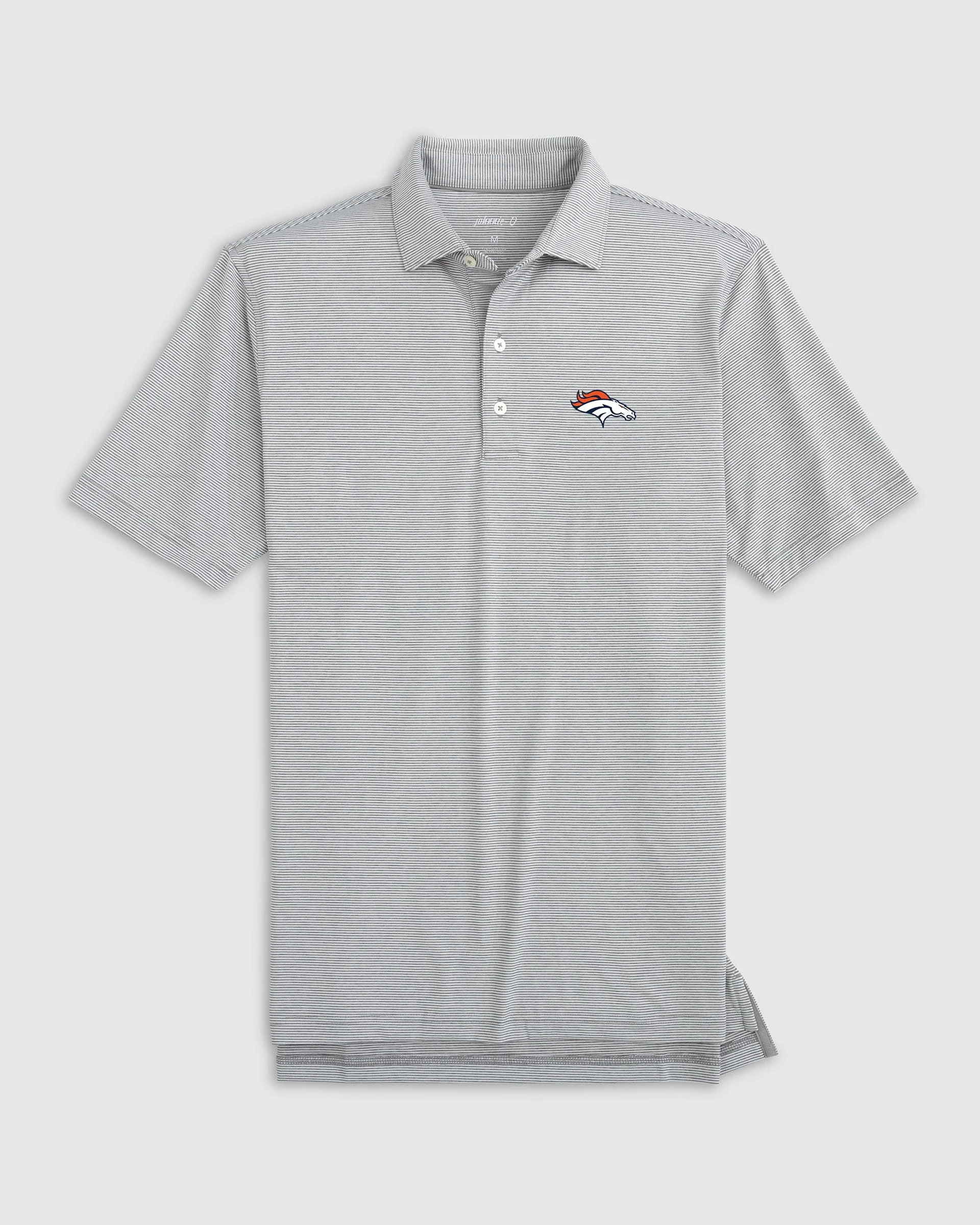 Denver Broncos Lyndonn Striped Performance Jersey Polo - Image 3