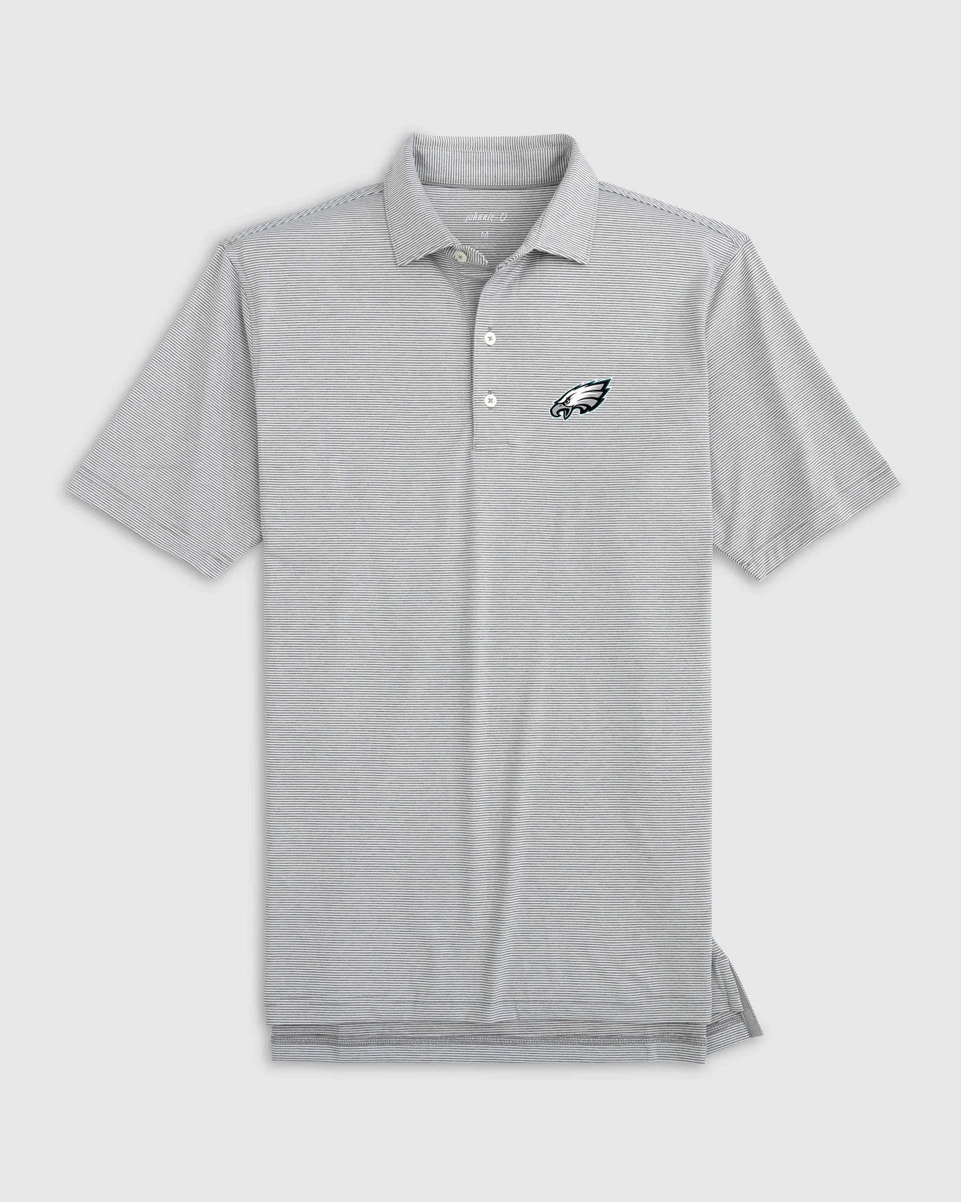 Philadelphia Eagles Lyndonn Striped Performance Jersey Polo - Image 5