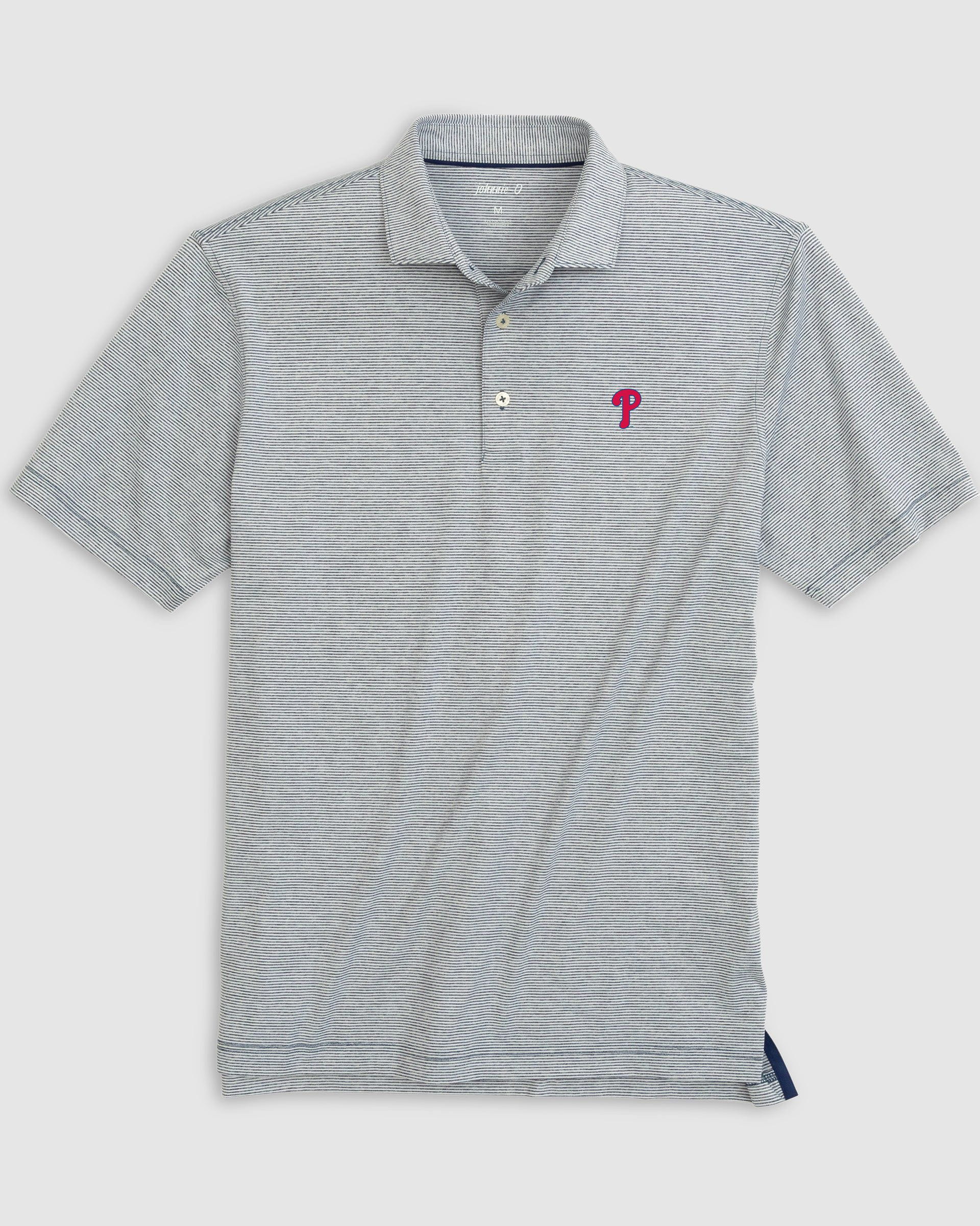 Philadelphia Phillies Lyndonn Striped Jersey Performance Polo