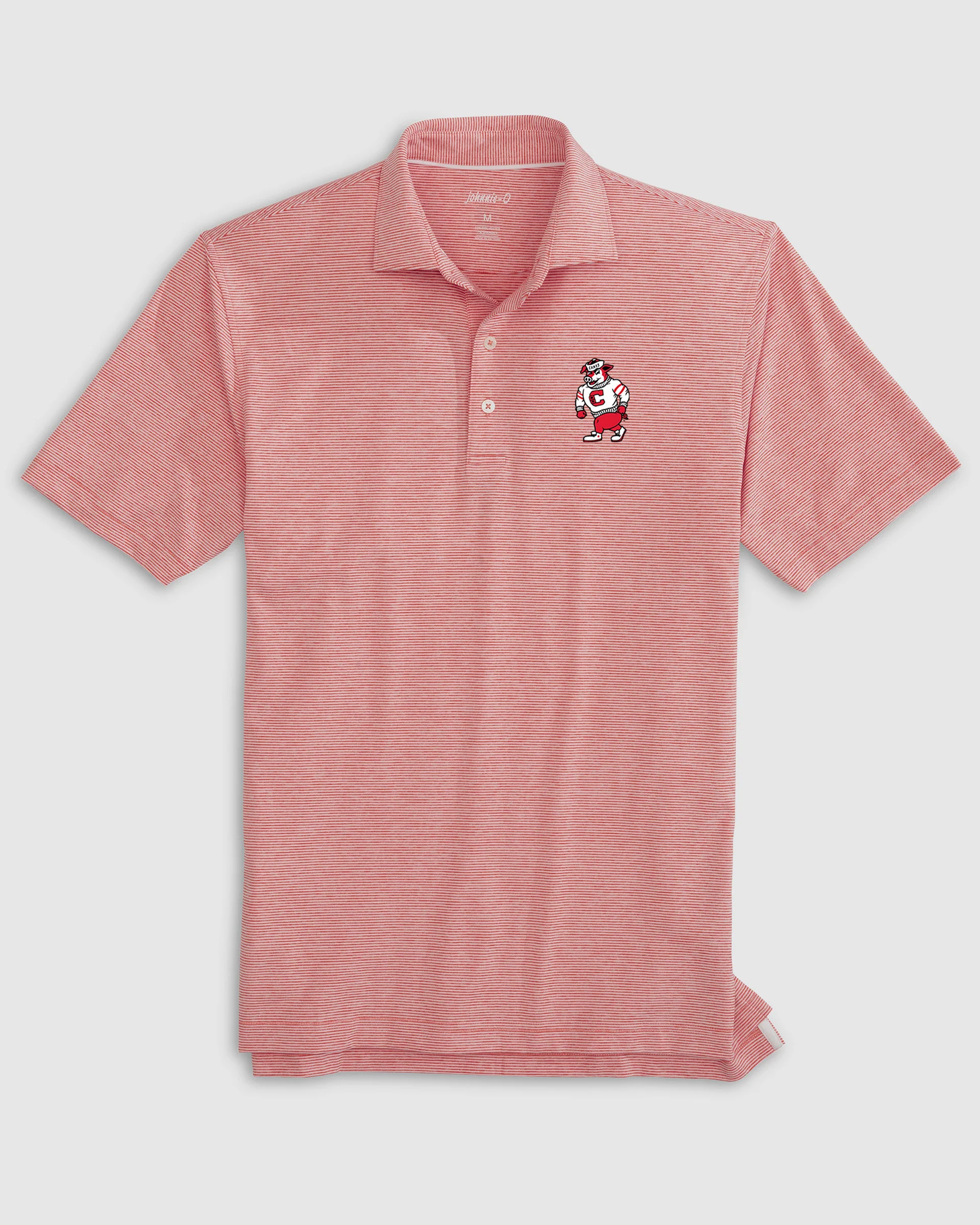 Carolina Hurricanes Lyndonn Striped Performance Jersey Polo - Struttin' Stormy Logo - Image 2