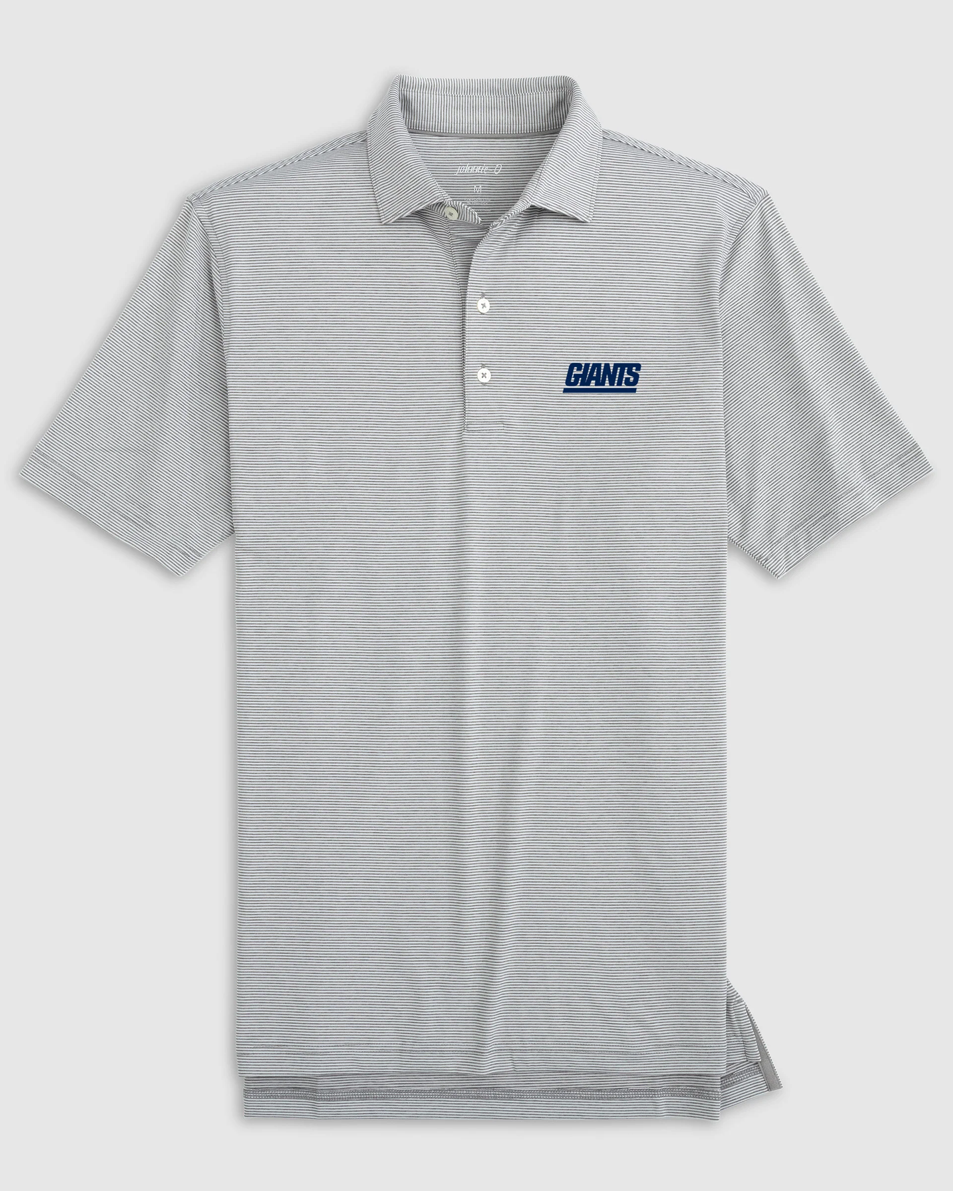 New York Giants Lyndonn Striped Performance Jersey Polo - Classic Logo - Image 2