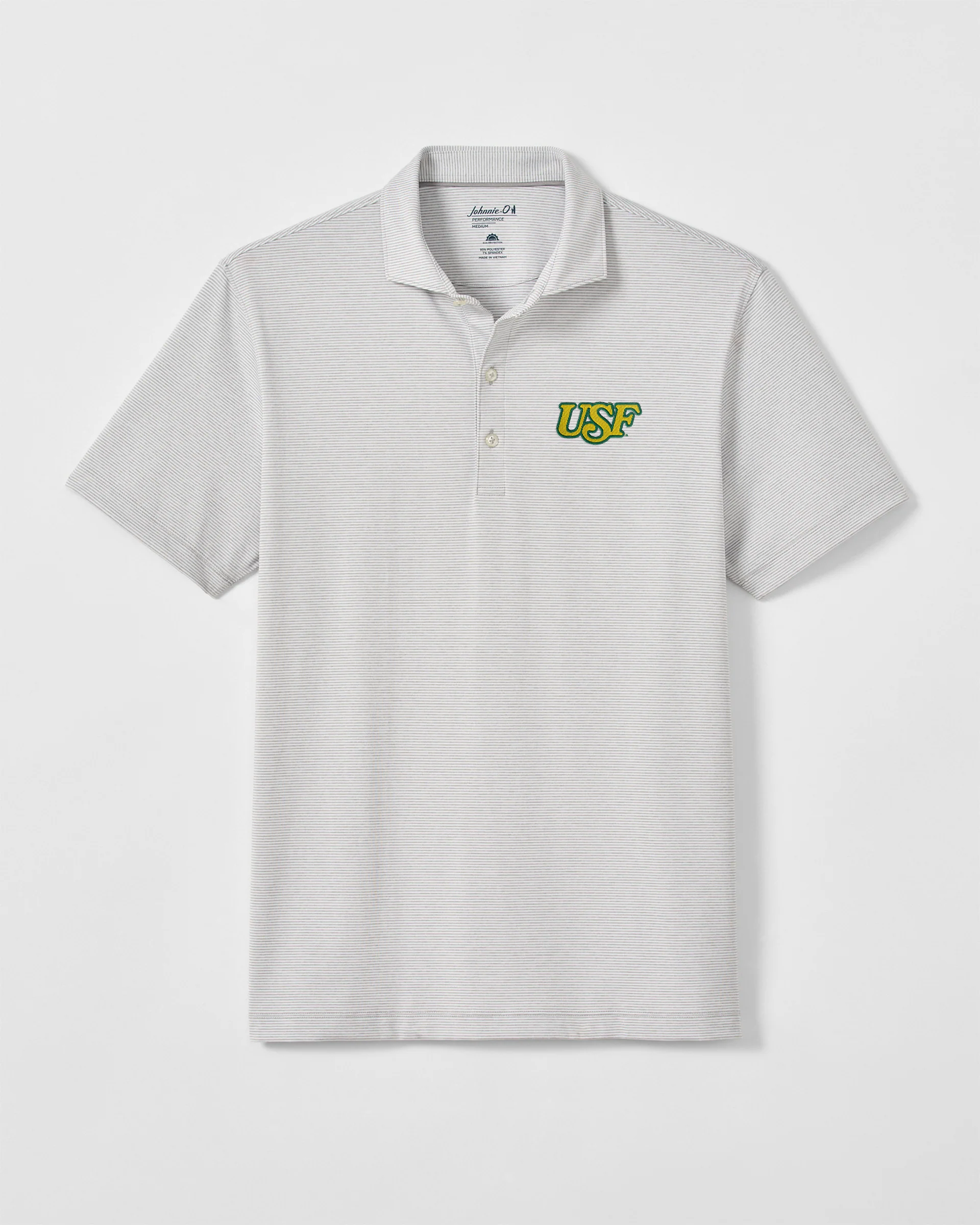 South Florida Lyndonn Striped Jersey Performance Polo - Vault Logo - Image 2