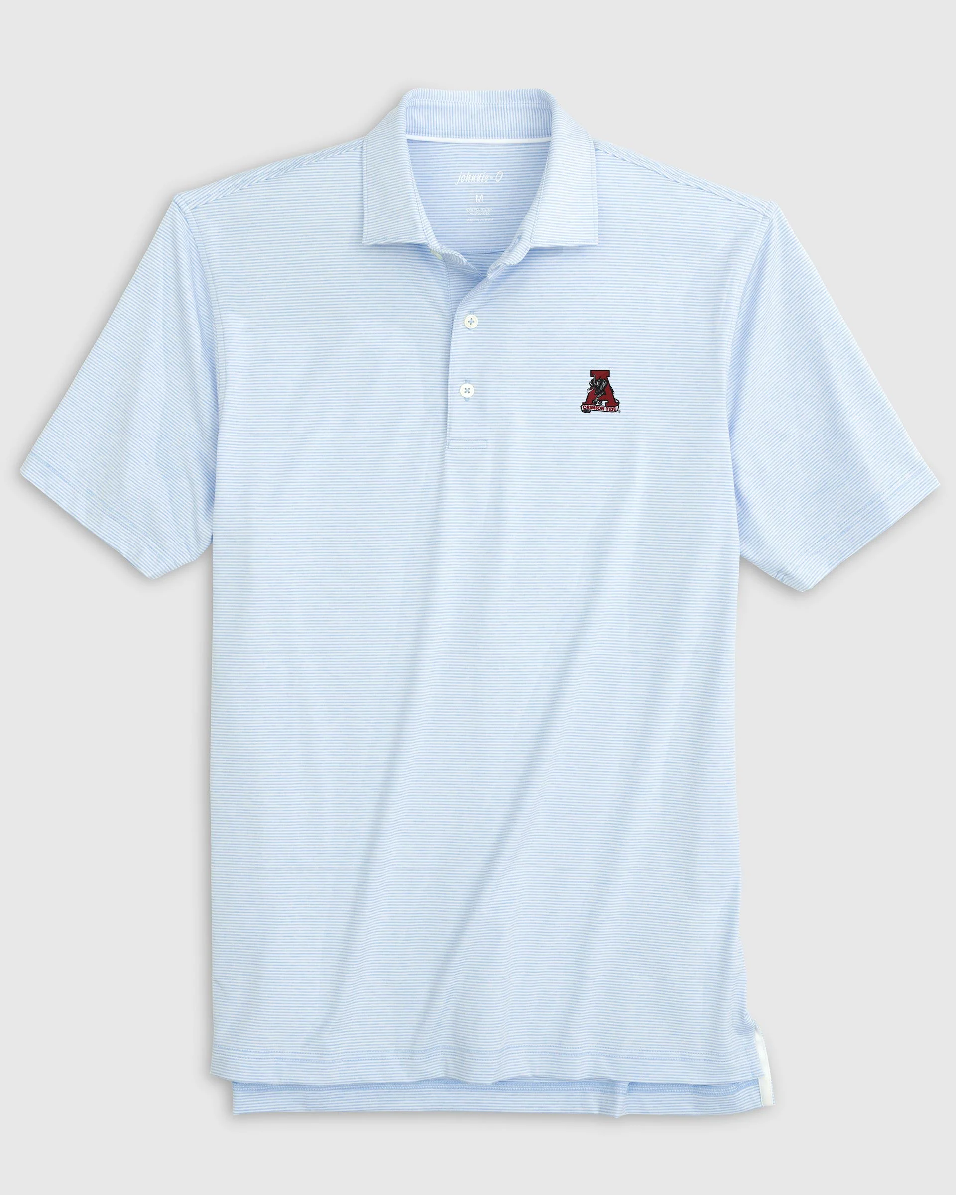 University of Alabama Lyndonn Striped Jersey Performance Polo - Vault Logo - Image 5