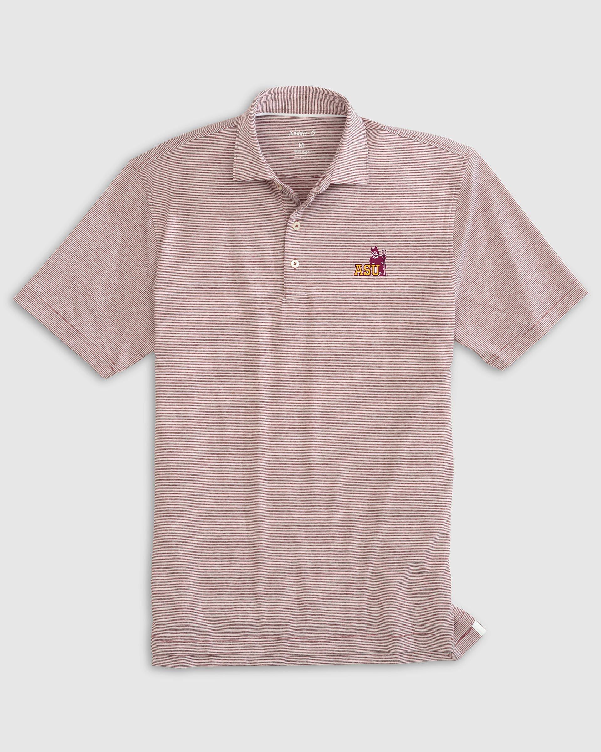 Arizona State University Lyndonn Striped Jersey Performance Polo - Vault Logo - Image 7