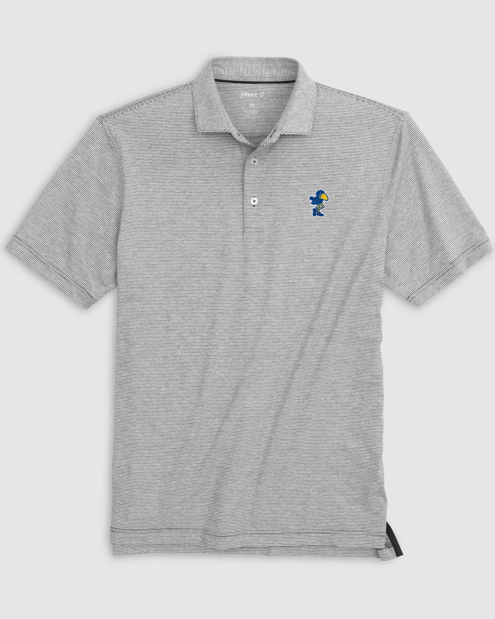 Kansas Lyndonn Striped Jersey Performance Polo - Vault Logo - Image 3