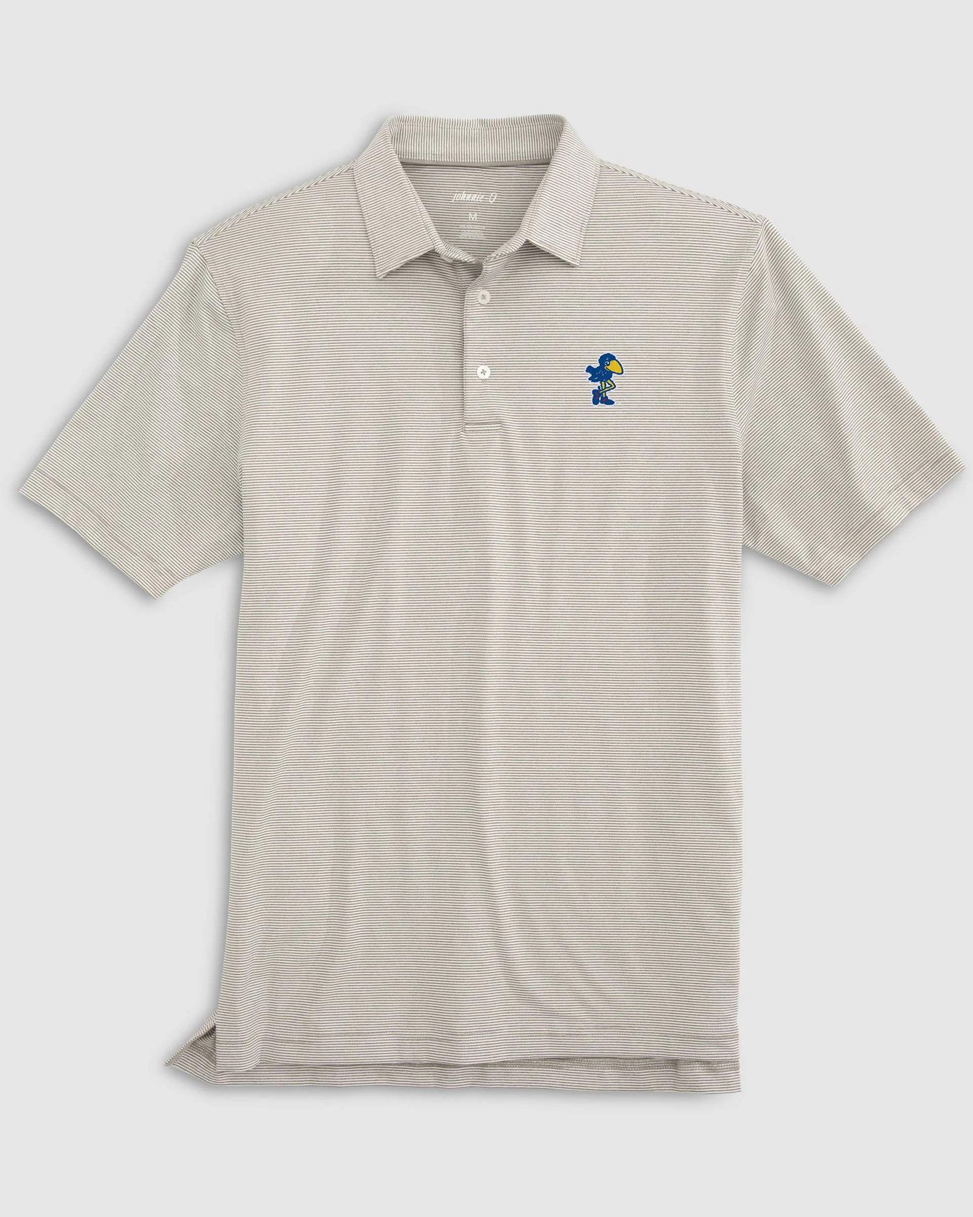 Kansas Lyndonn Striped Jersey Performance Polo - Vault Logo - Image 7