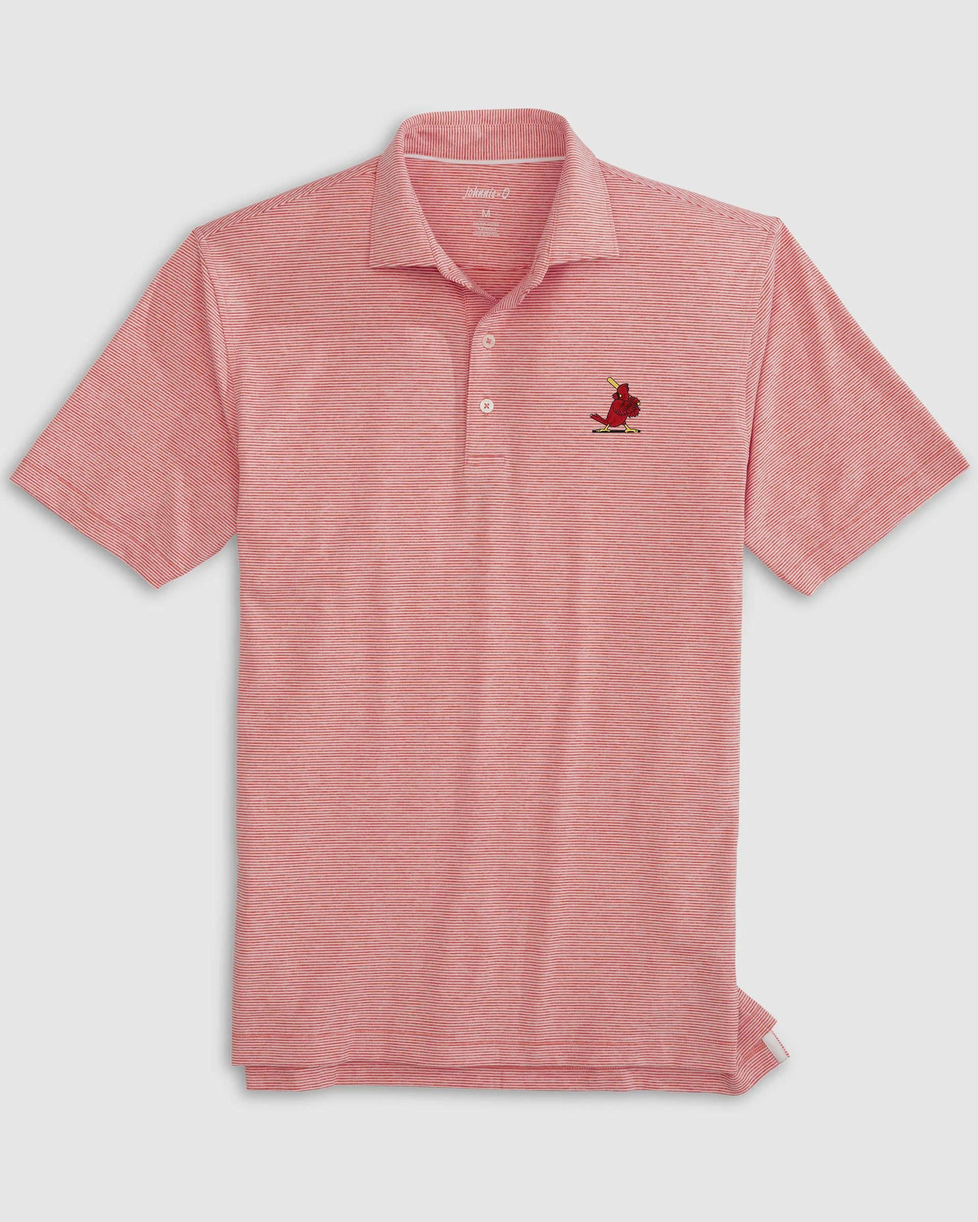 St. Louis Cardinals Lyndonn Striped Jersey Performance Polo - Cooperstown Logo - Image 4