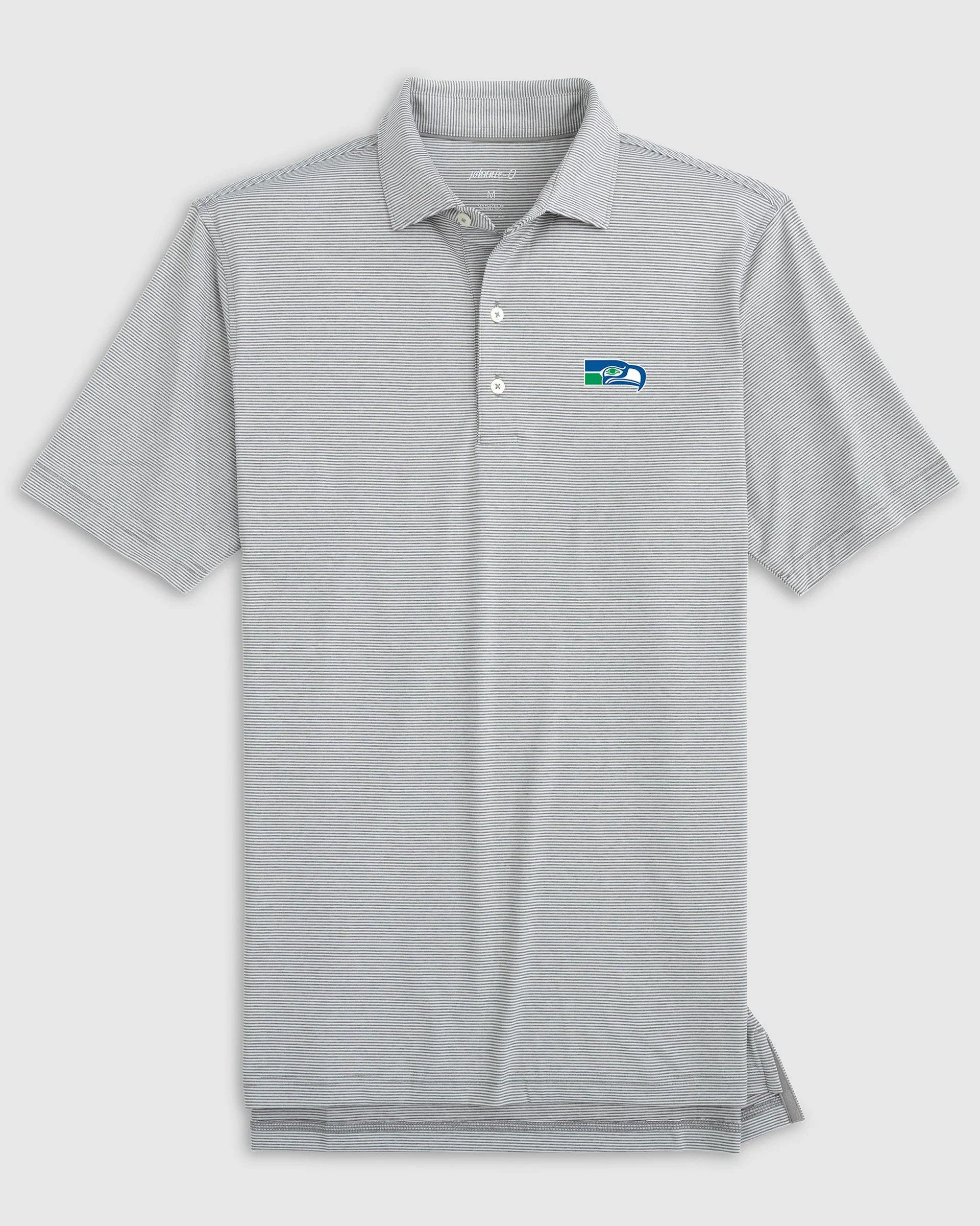 Seattle Seahawks Lyndonn Striped Performance Jersey Polo - Classic Logo - Image 3