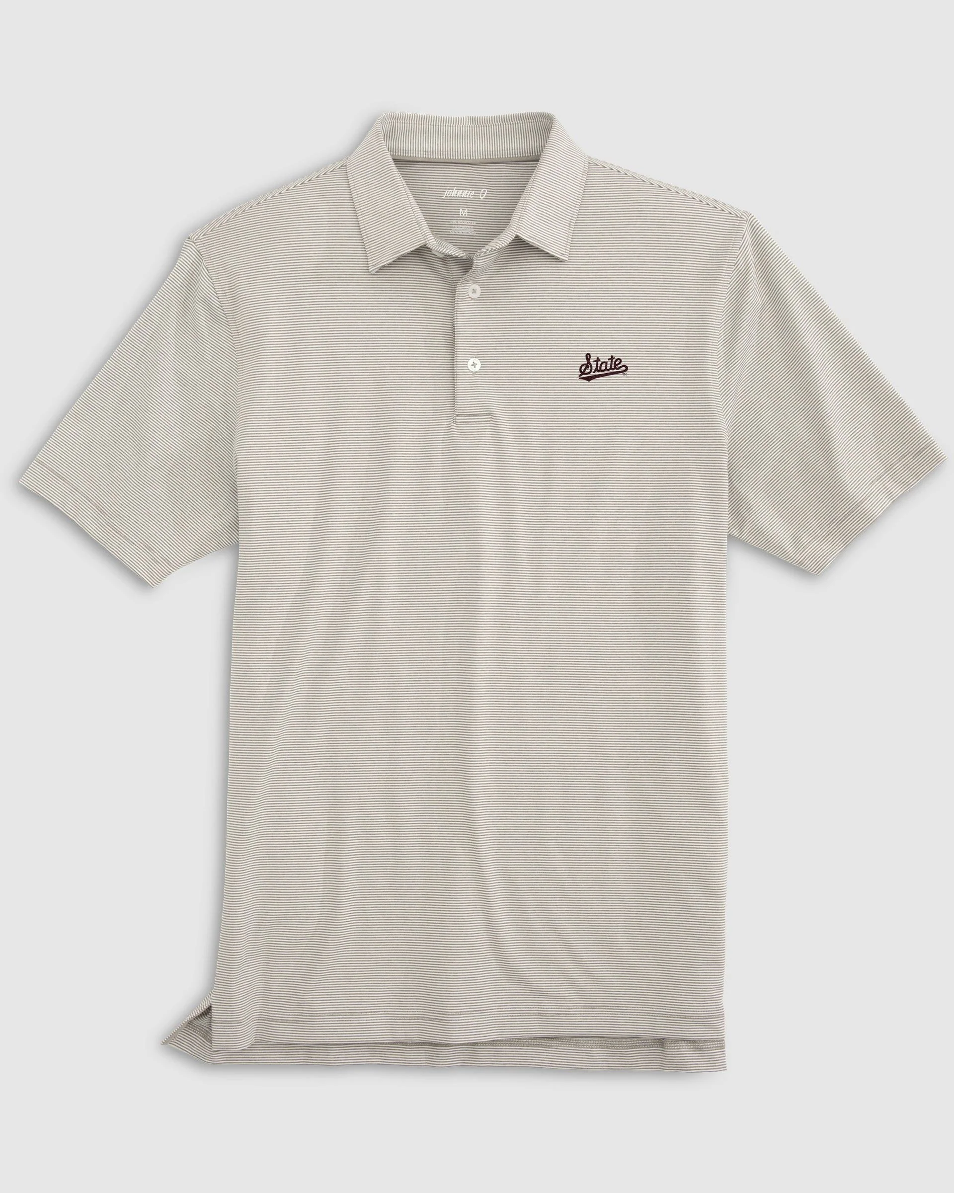 Mississippi State Lyndonn Striped Jersey Performance Polo - State Logo - Image 3