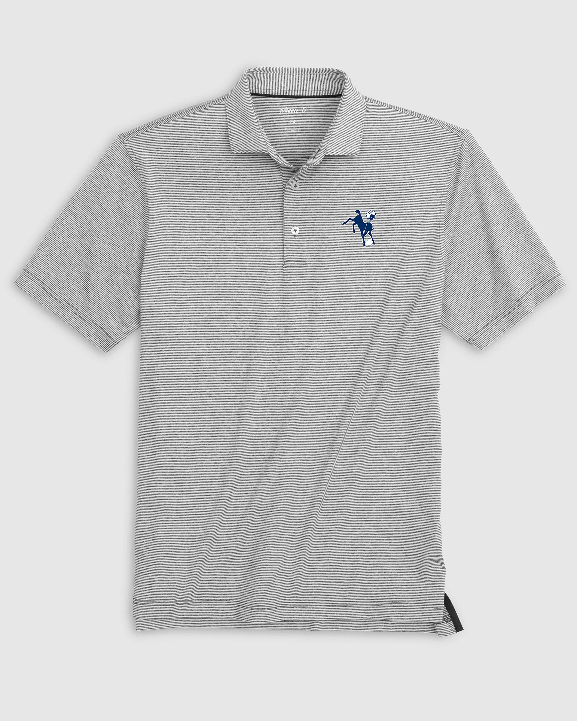 Indianapolis Colts Lyndonn Striped Performance Jersey Polo - Classic Logo