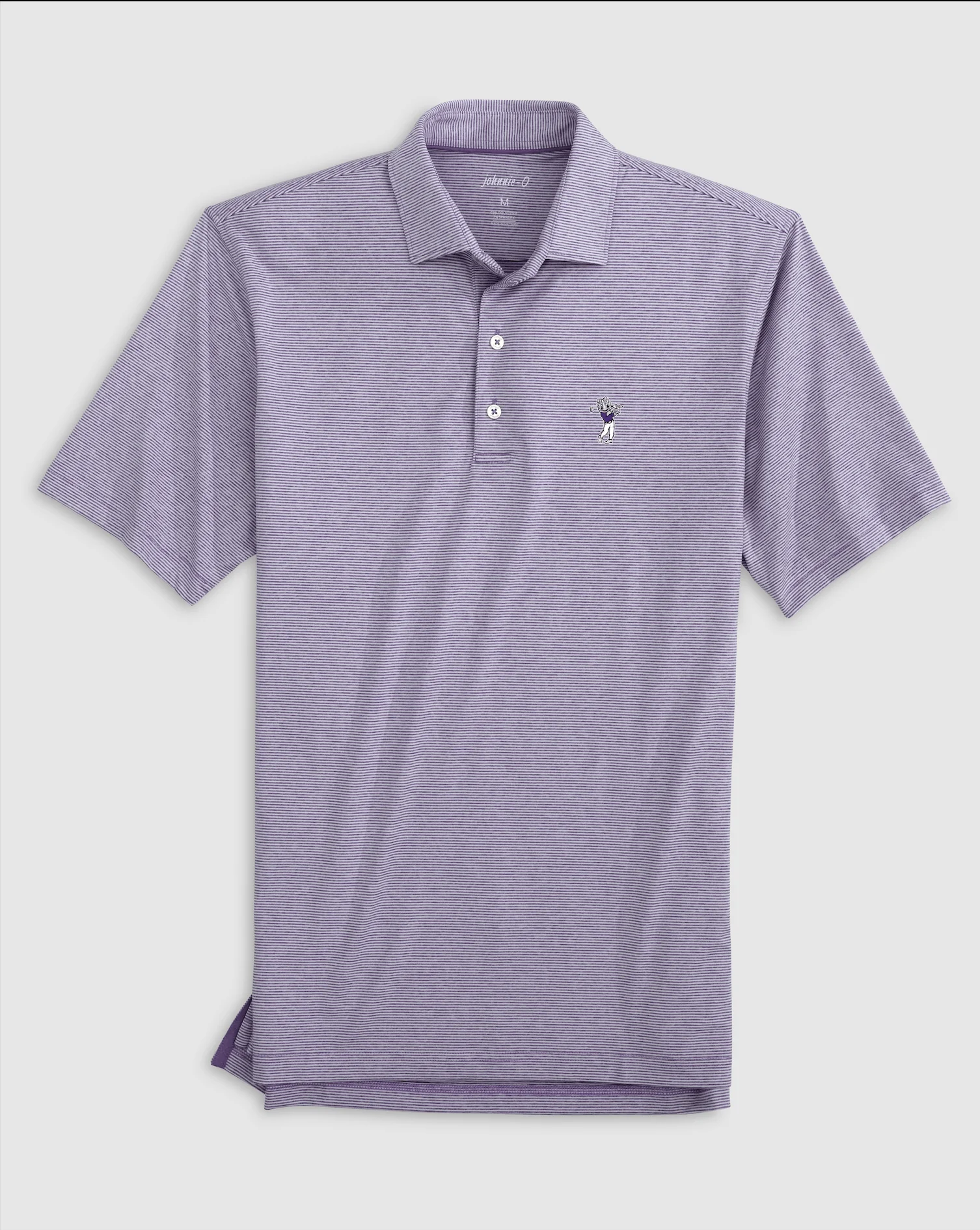 Texas Christian Lyndonn Striped Jersey Performance Polo - Golf Logo - Image 3