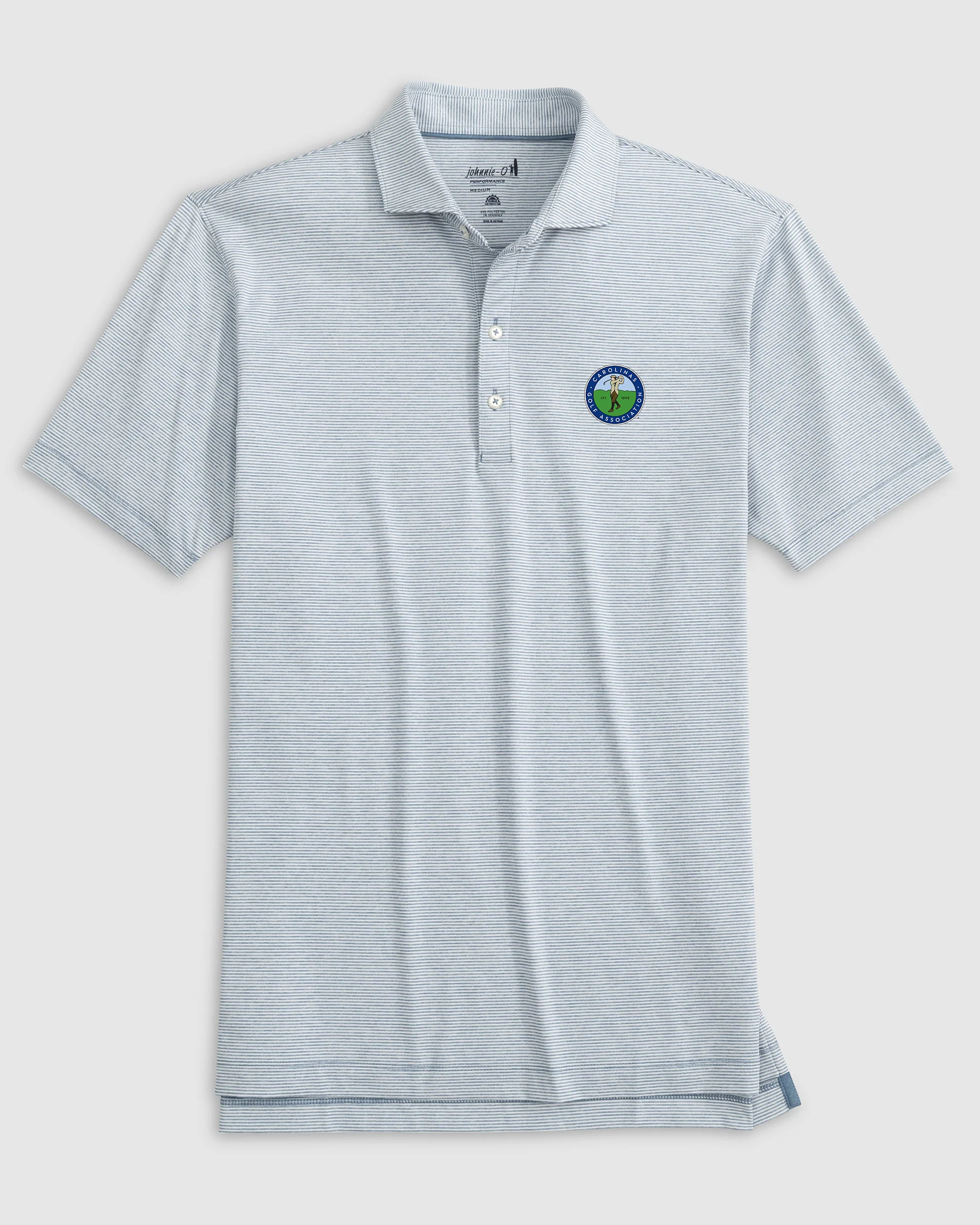 Carolinas Golf Association Lyndonn Striped Performance Jersey Polo - Image 3