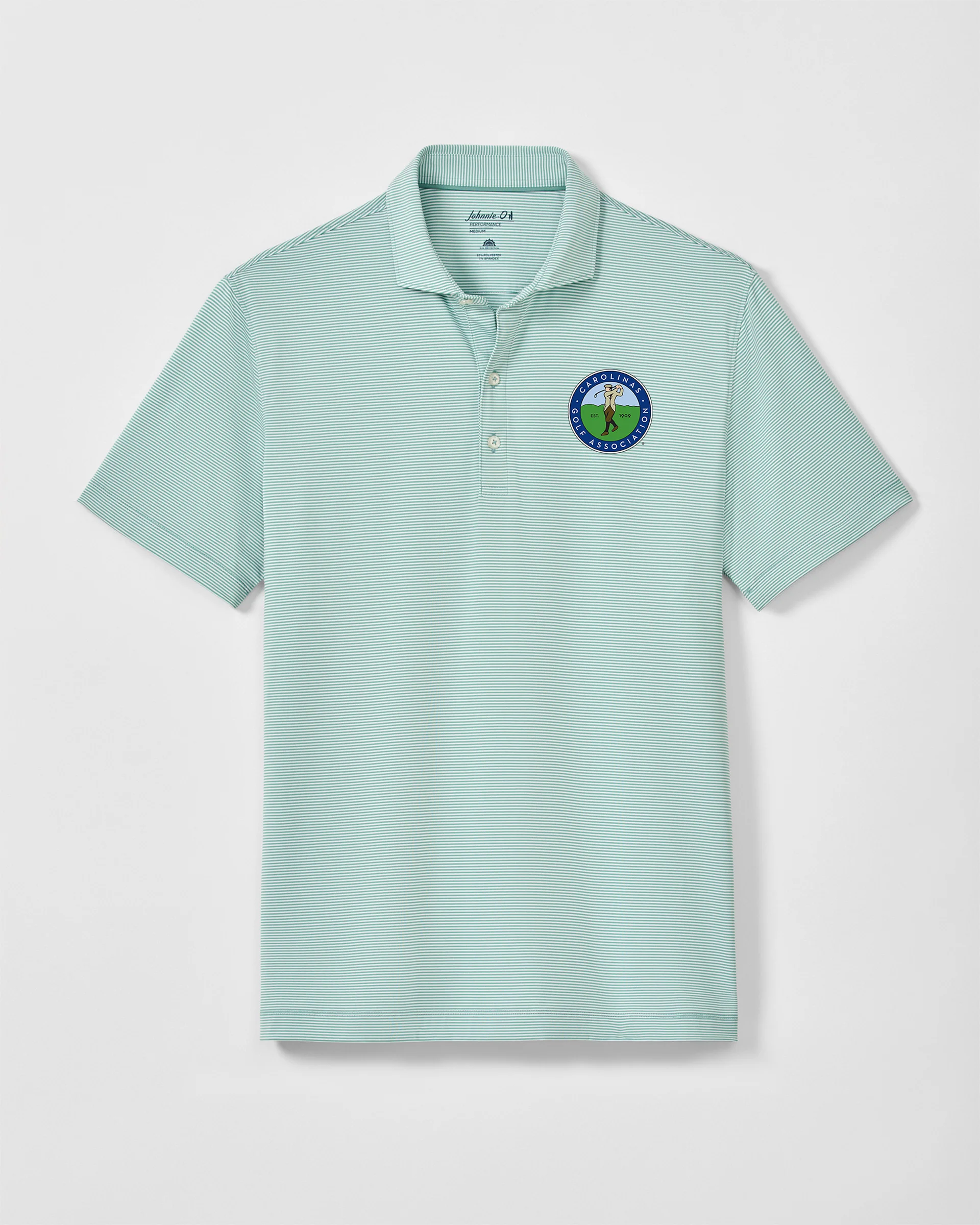 Carolinas Golf Association Lyndonn Striped Performance Jersey Polo - Image 4