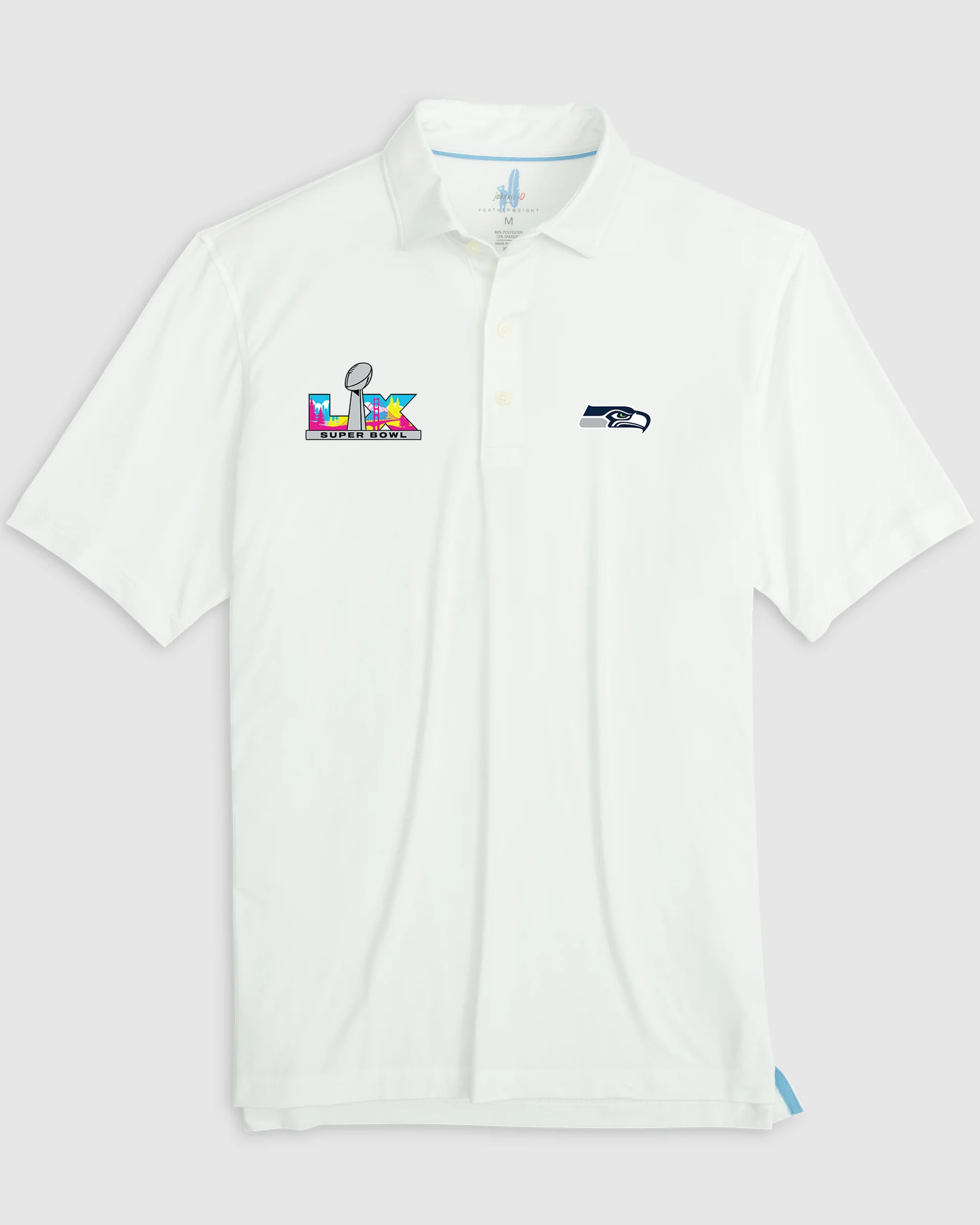 Seattle Seahawks Huronn Featherweight Performance Polo - Super Bowl LX Logo - Image 2