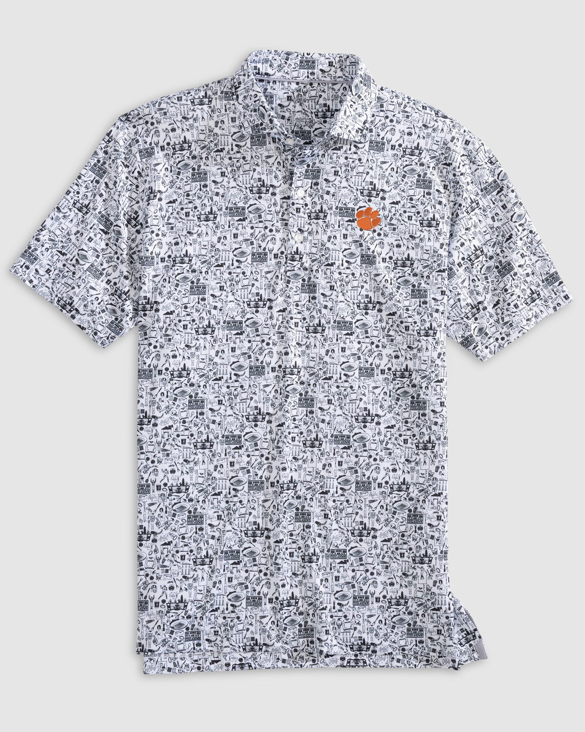Clemson University Tailgater Printed Jersey Performance Polo