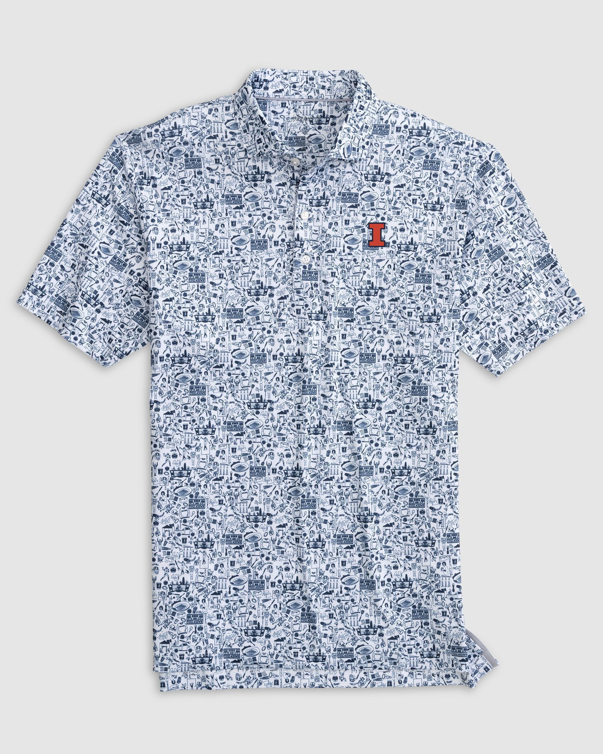 Illinois Tailgater Printed Jersey Performance Polo - Image 2