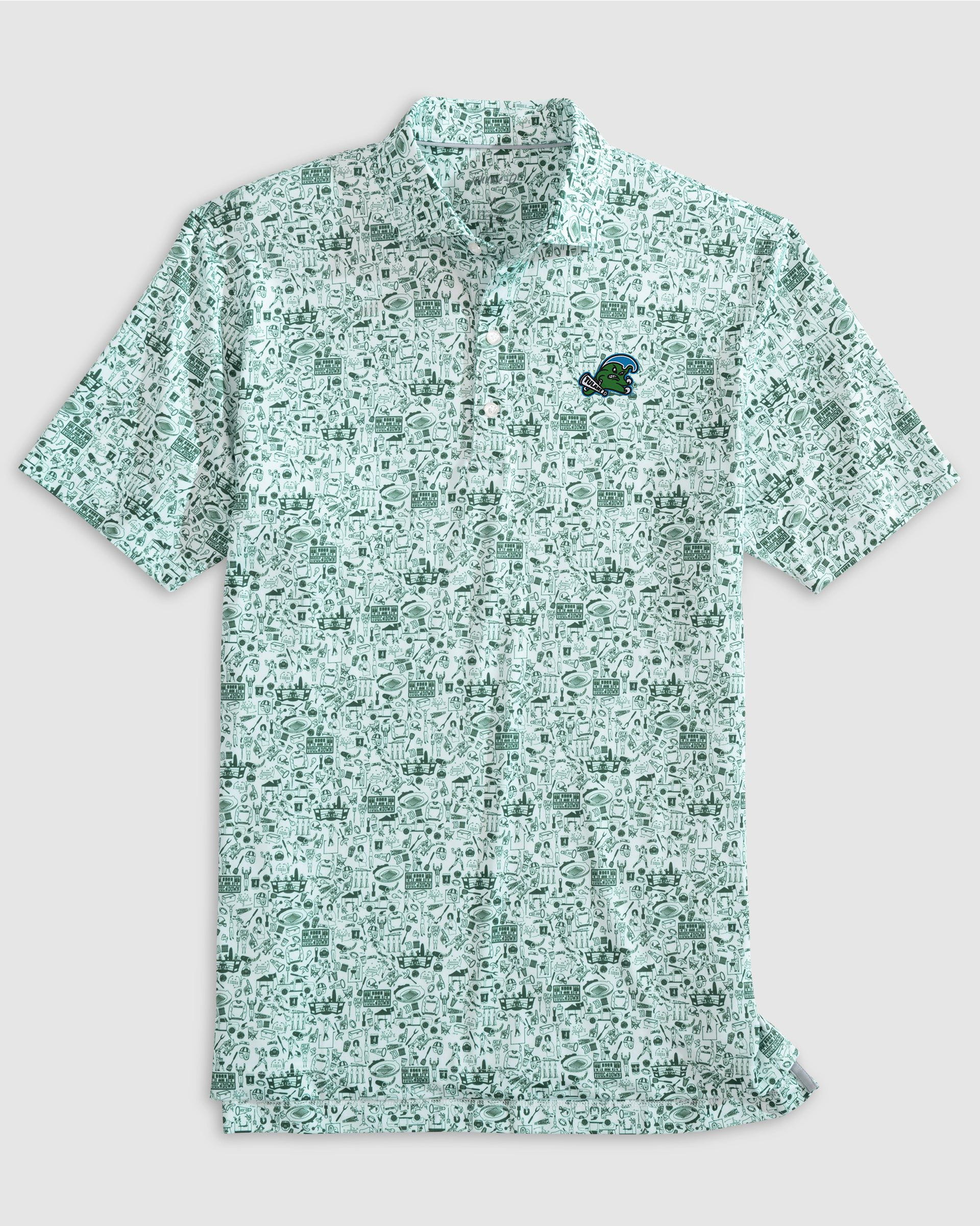 Tulane Tailgater Printed Jersey Performance Polo - Wave Logo - Image 2