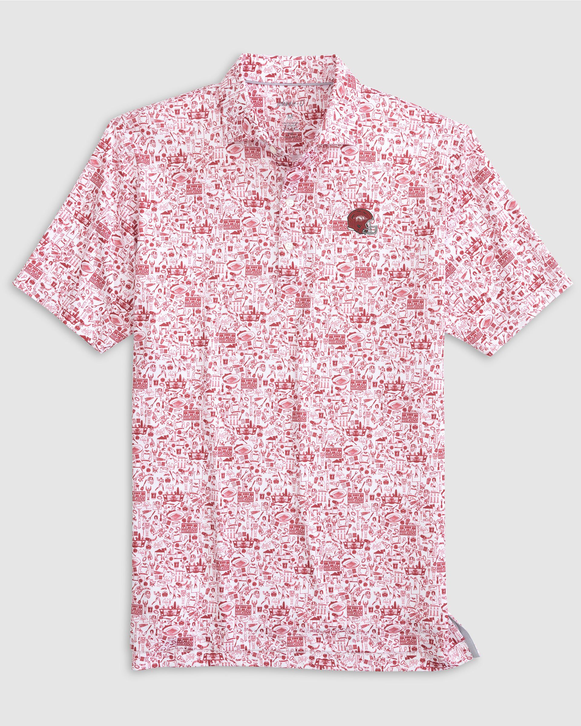 University of Arkansas Tailgater Printed Jersey Performance Polo - Helmet Logo - Image 2