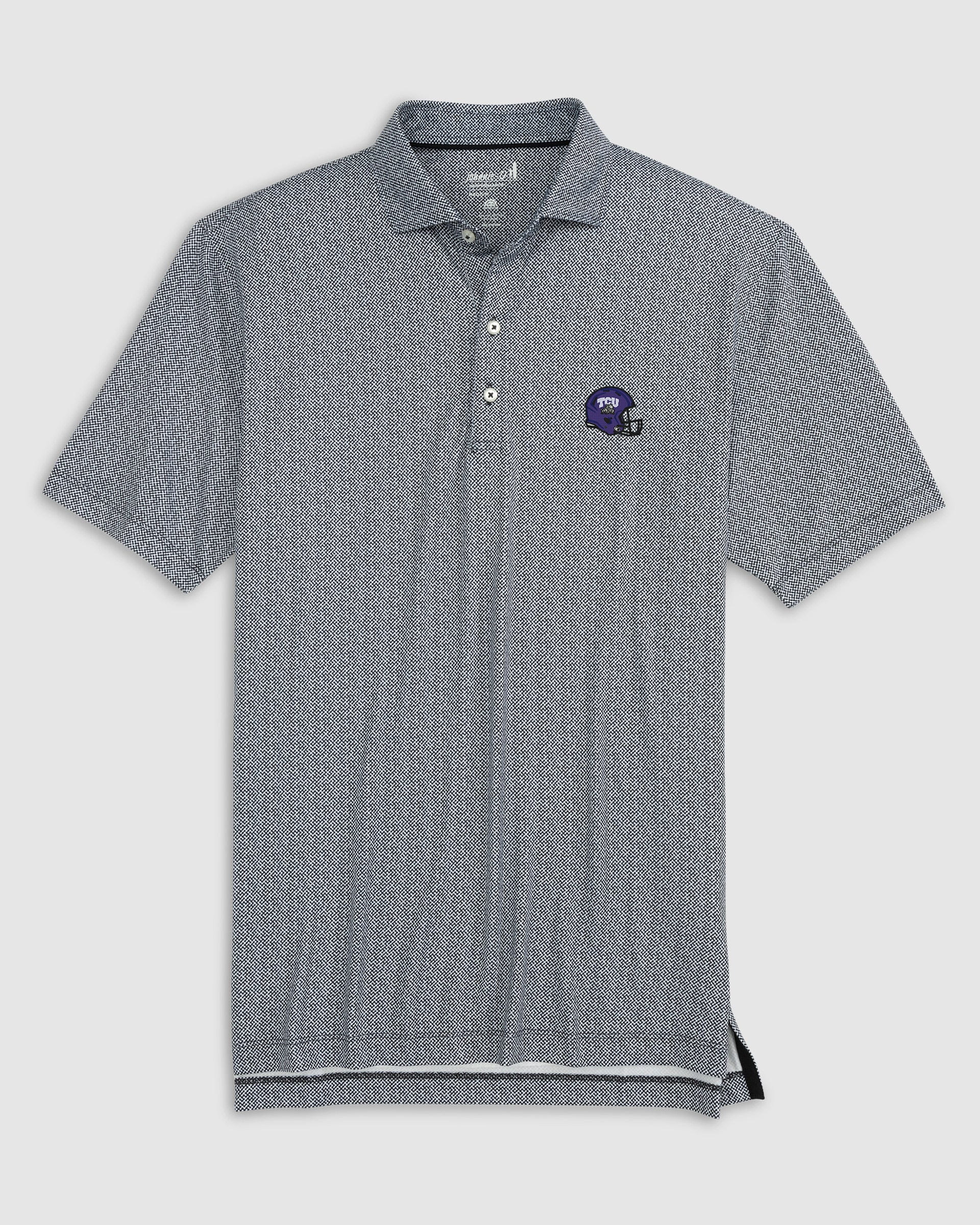 Texas Christian Hinson Jersey Performance Polo - Helmet Logo